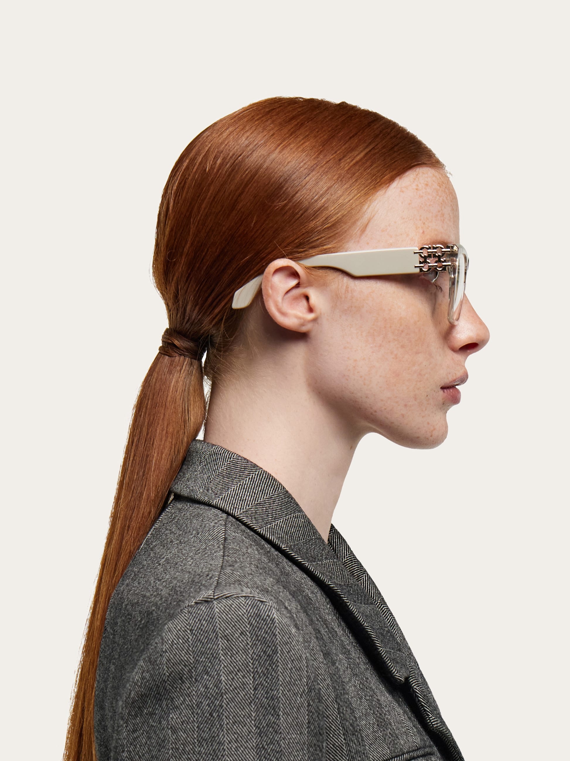 Ferragamo ガンチーニ クリア リムレス サングラス 1053 Optical glasses - Women | Ferragamo