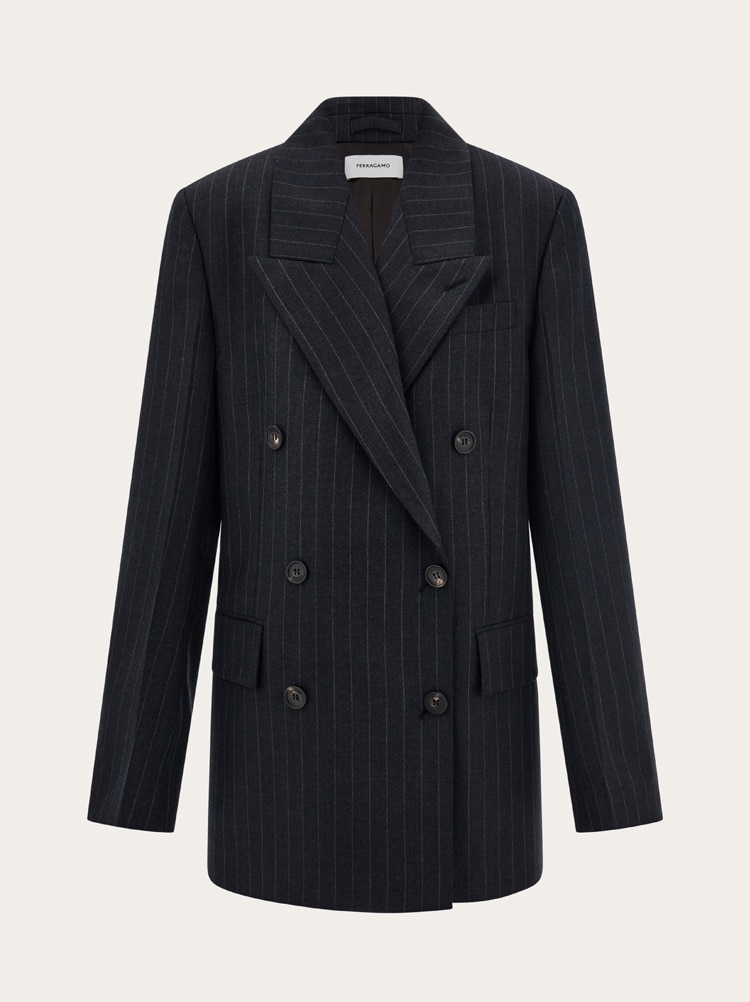 Pinstripe wool blazer Gallery image 1