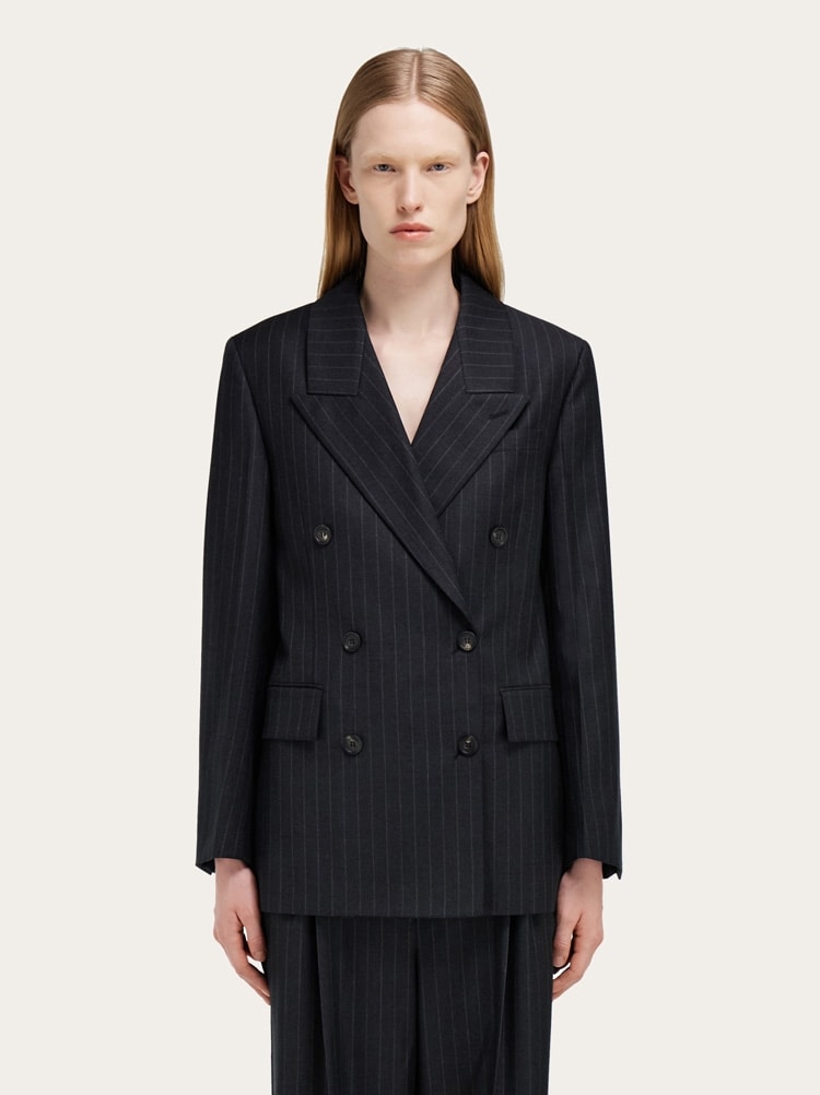 Pinstripe wool blazer Gallery image 2