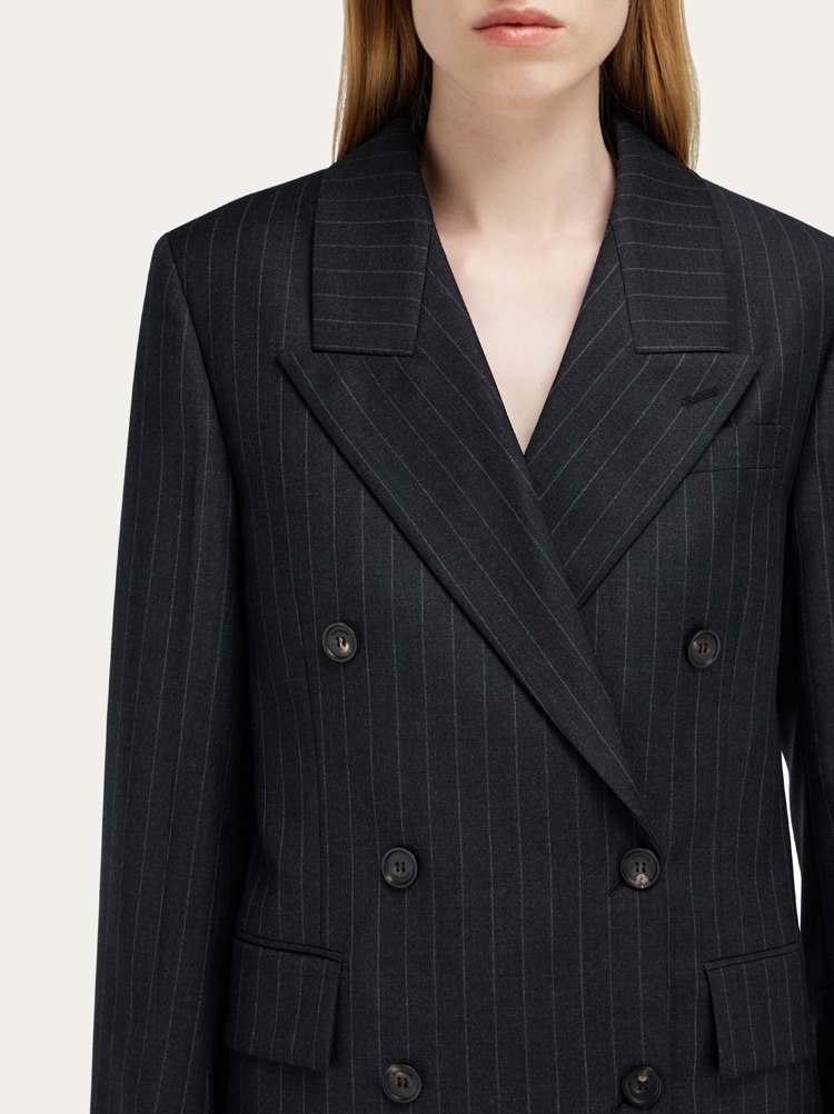 Pinstripe wool blazer Gallery image 4