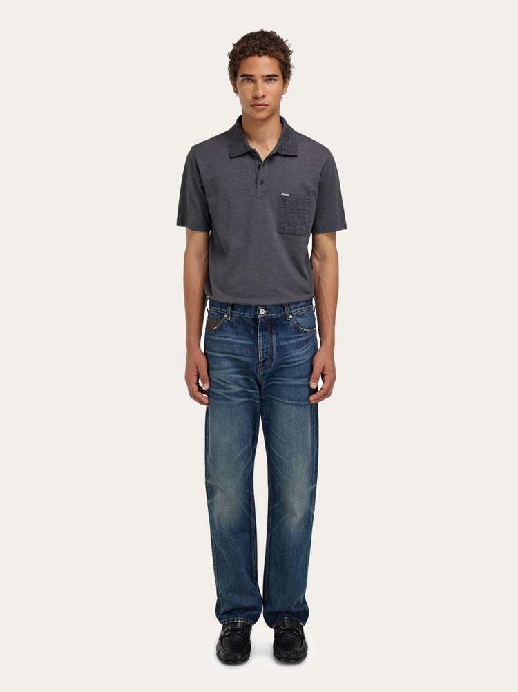 Polo manica corta con taschino Gallery image 5