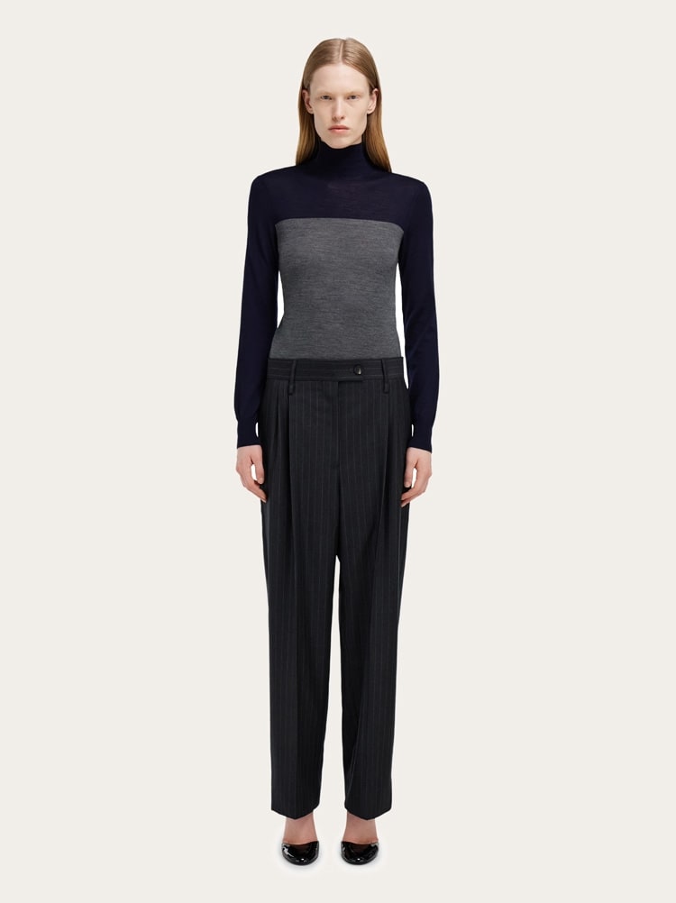 Pinstripe wool trouser Gallery image 7