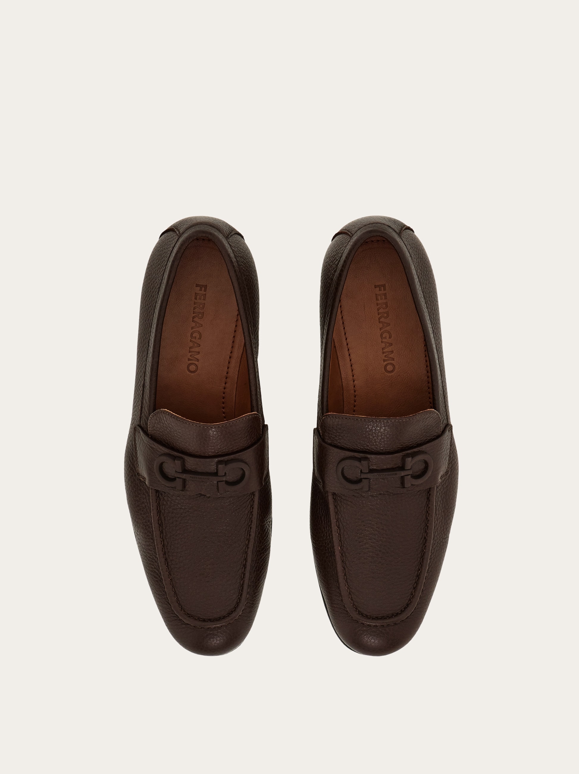 Loafer with Gancini buckle - Men | Ferragamo