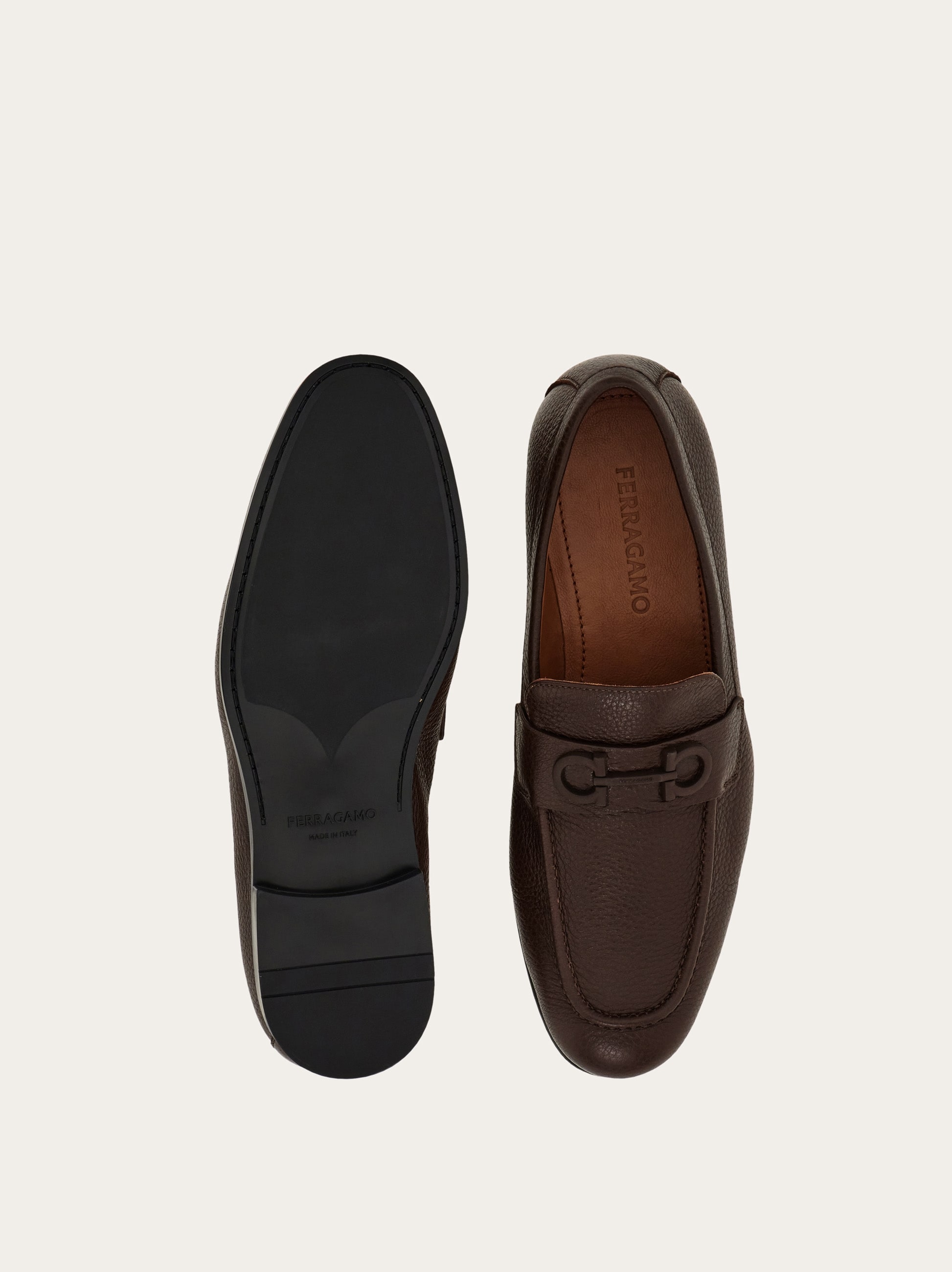 Loafer with Gancini buckle - Men | Ferragamo