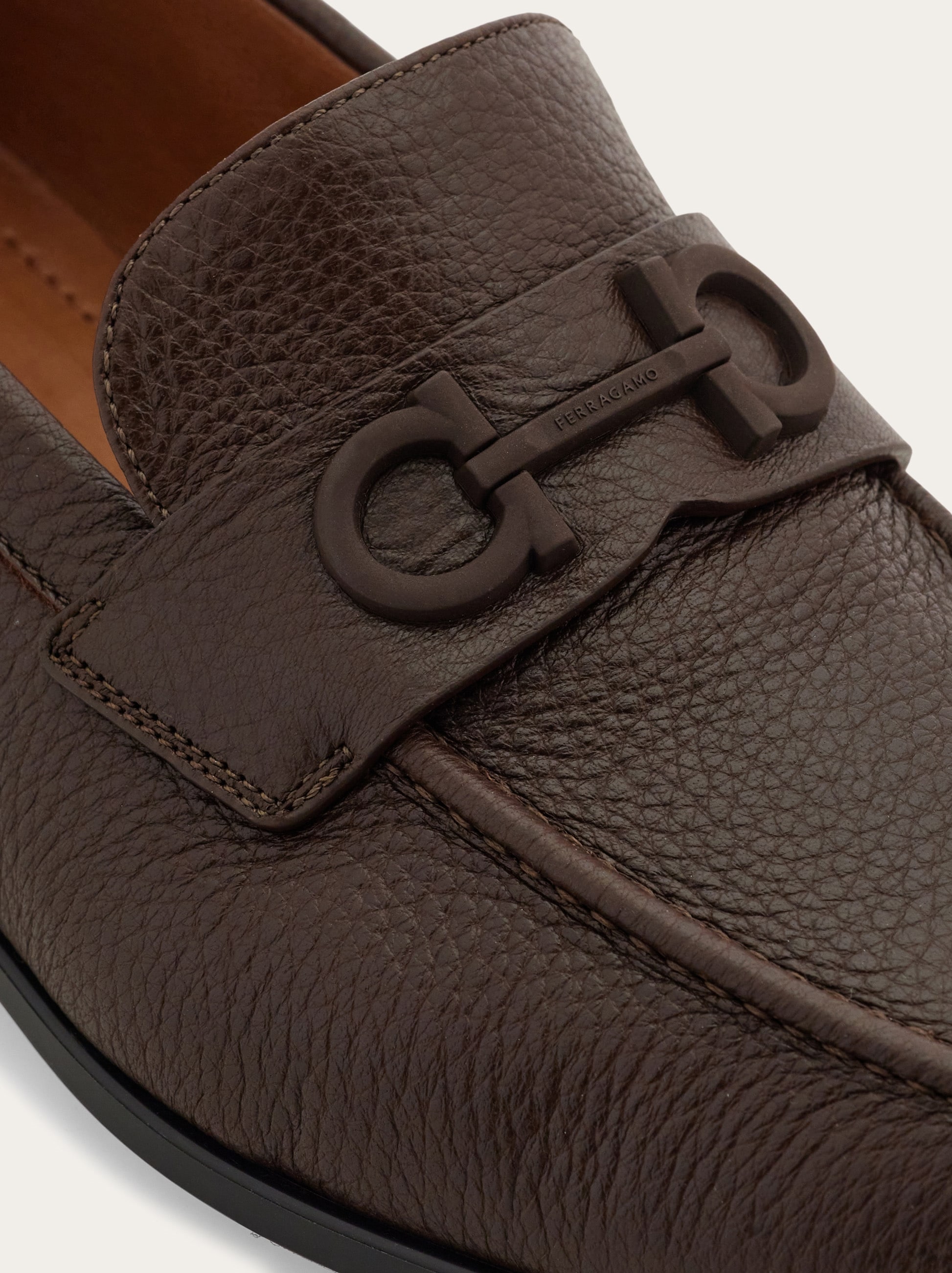 Loafer with Gancini buckle - Men | Ferragamo