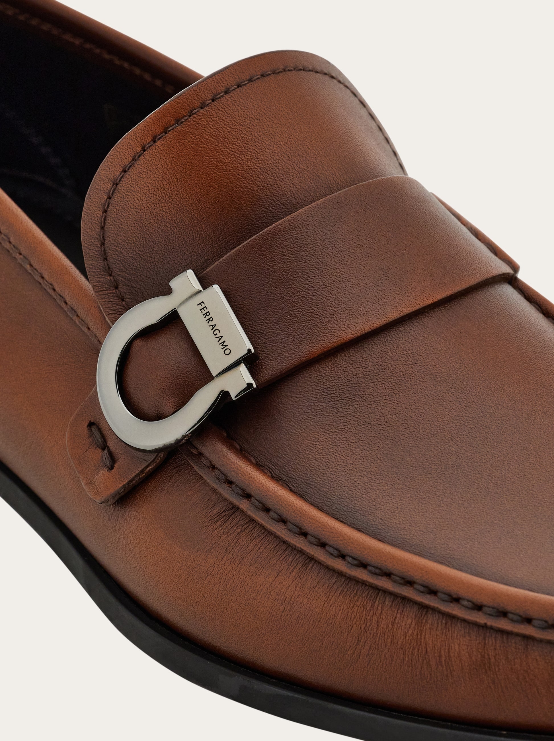 Loafer with Gancini detail - Men | Ferragamo