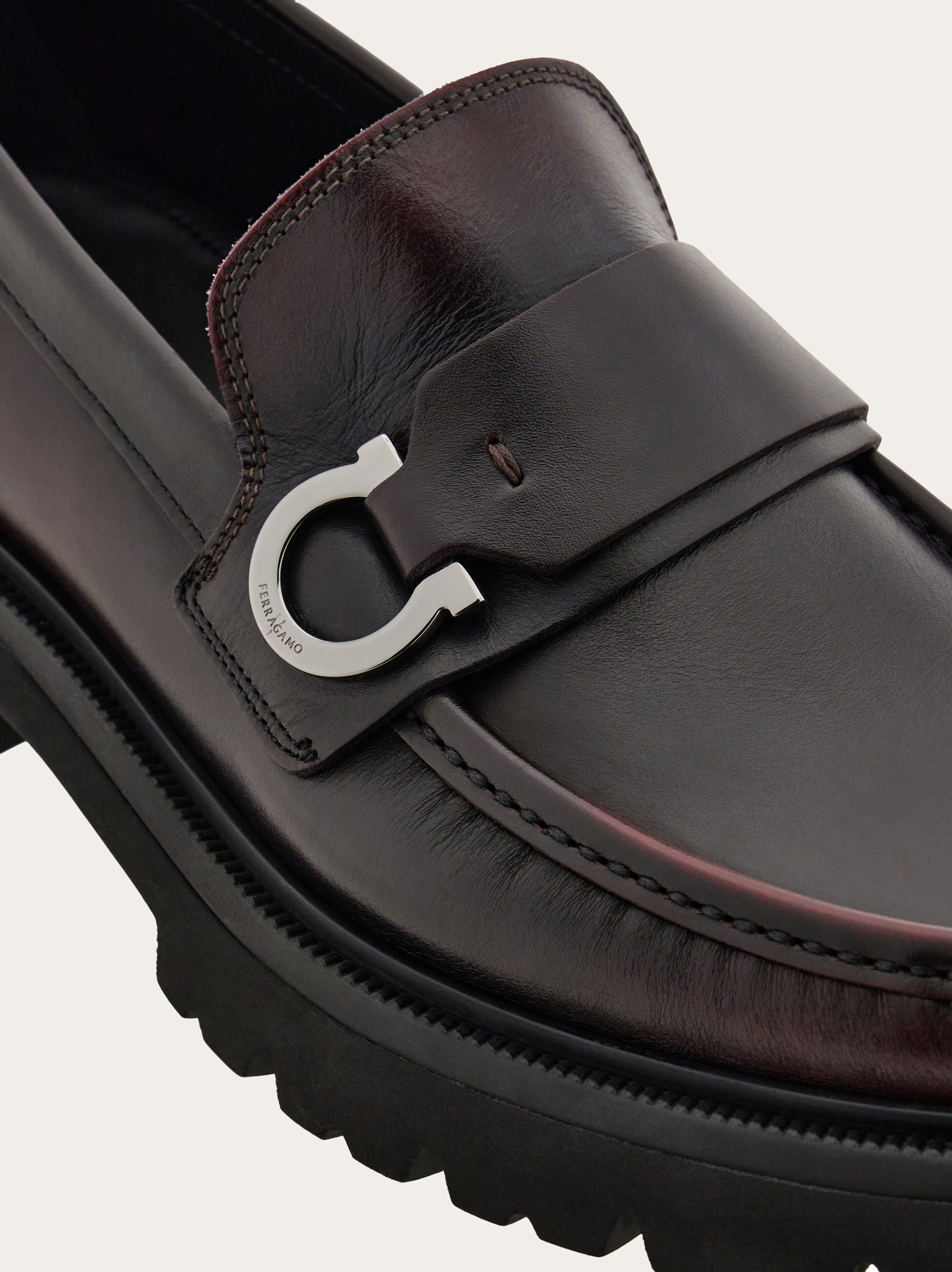 Loafer with Gancini detail - Men | Ferragamo