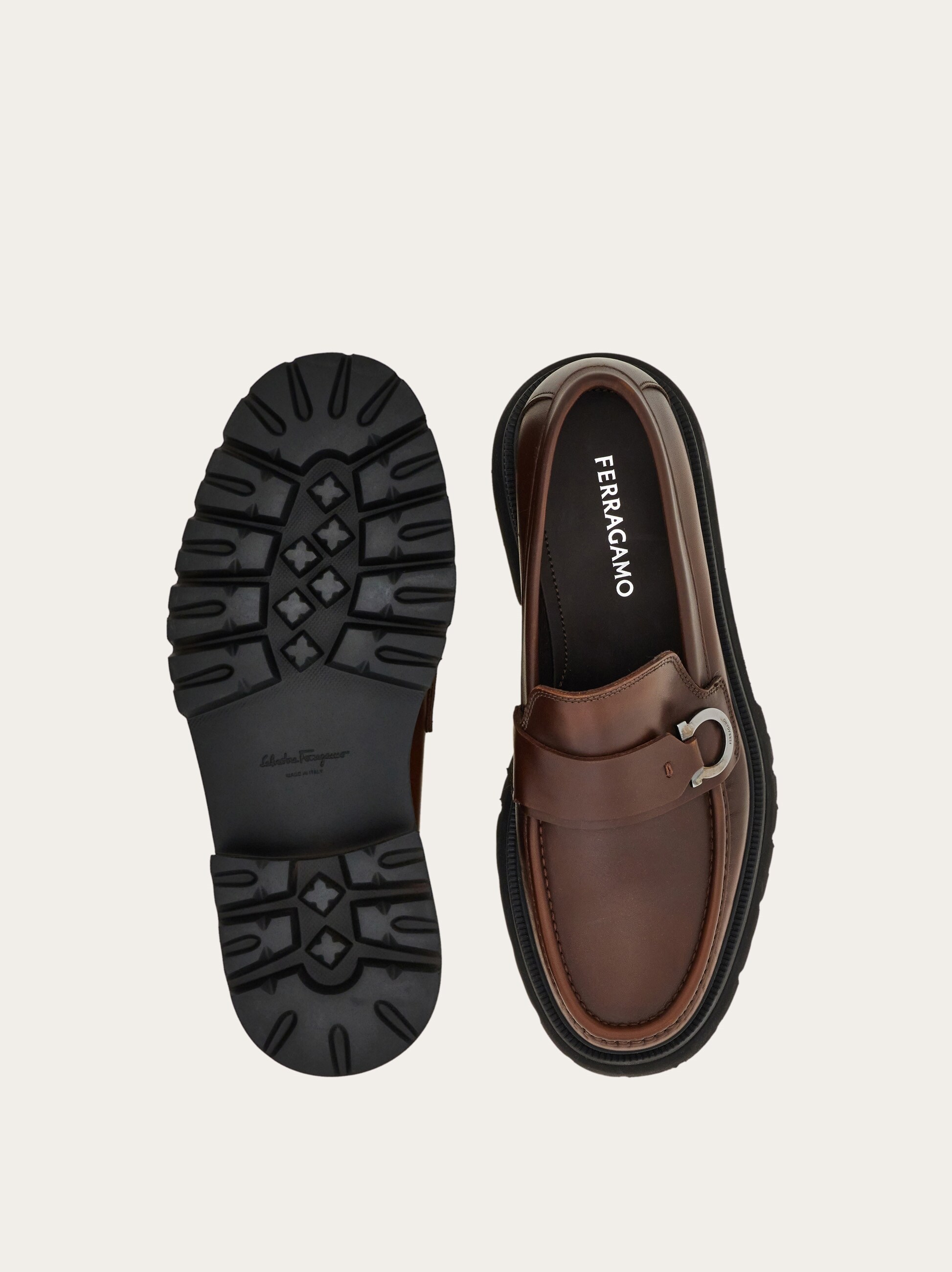 Loafer with Gancini detail - Men | Ferragamo