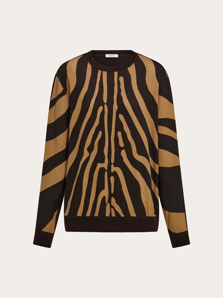 Jersey con intarsia de seda Gallery image 1