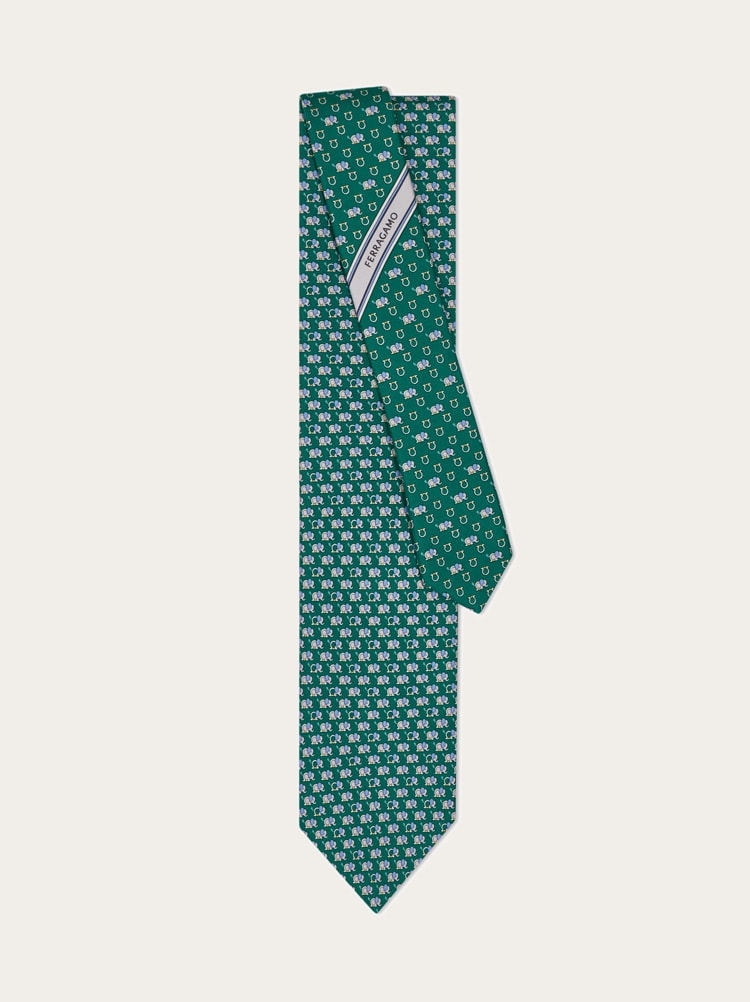 Cravate en soie imprimé Éléphanteau Gallery image 3