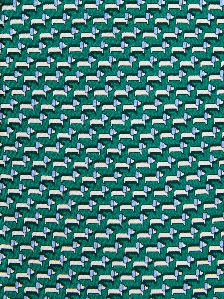 Dachshund print silk tie Gallery image 2