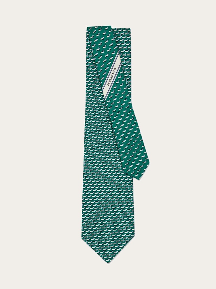 Dachshund print silk tie Gallery image 3
