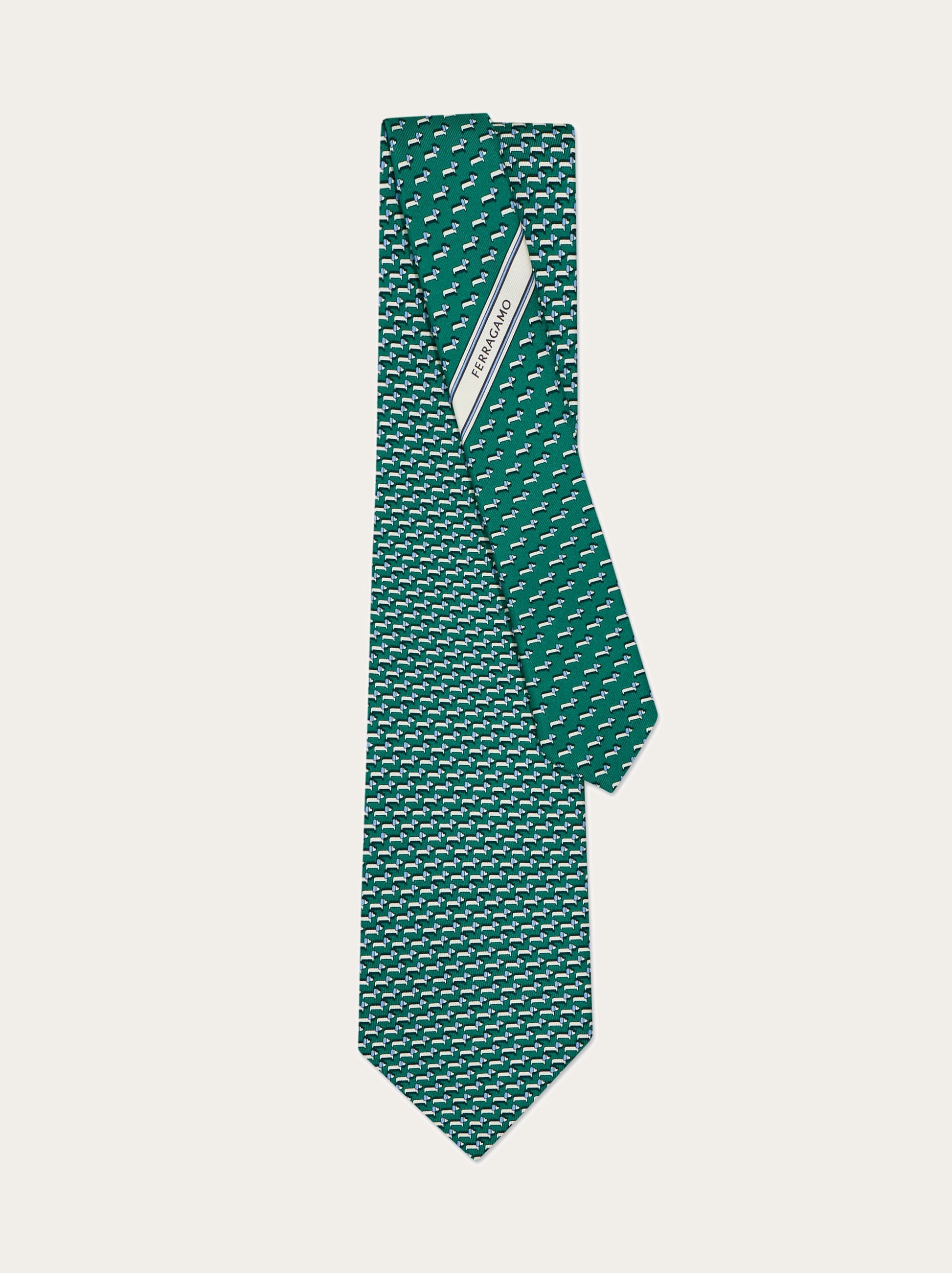 Dachshund print silk tie - Men | Ferragamo