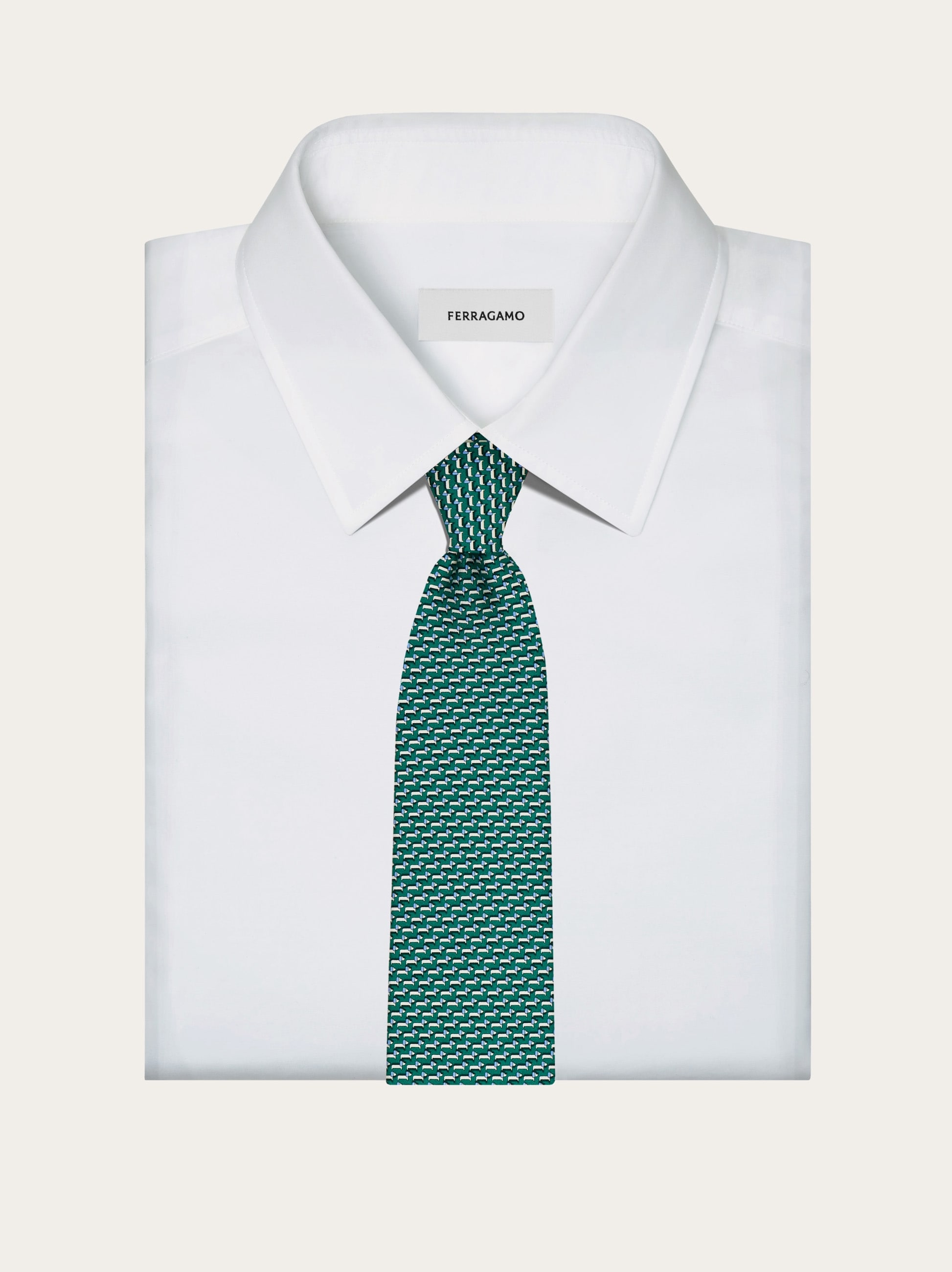 Dachshund print silk tie - Men | Ferragamo