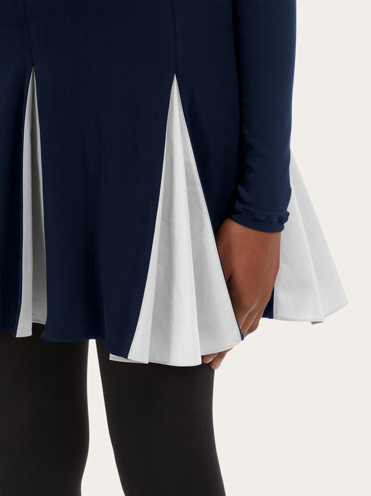 Vestido con intarsia a contraste Gallery image 4