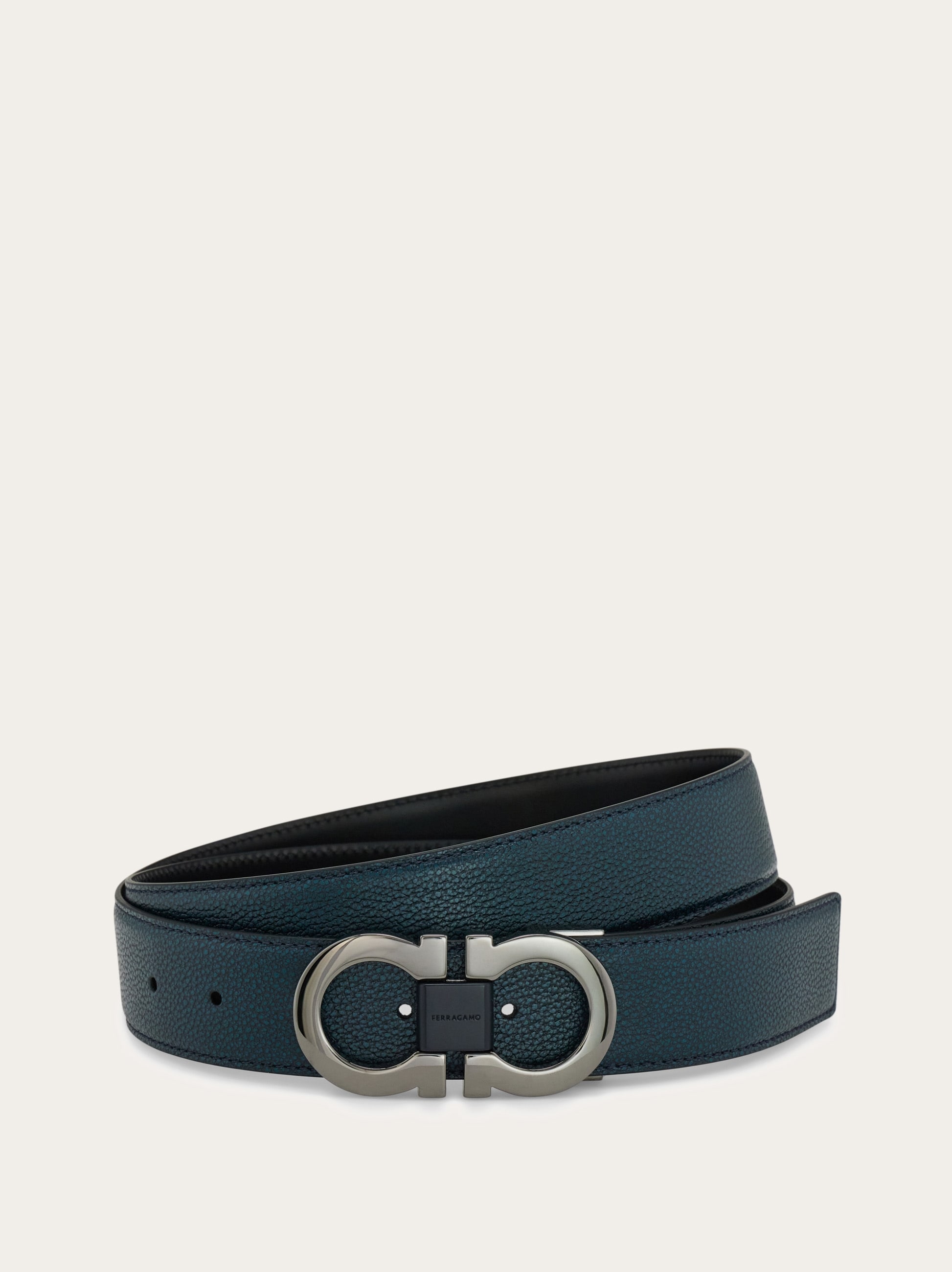 Reversible and adjustable Gancini belt - Men | Ferragamo