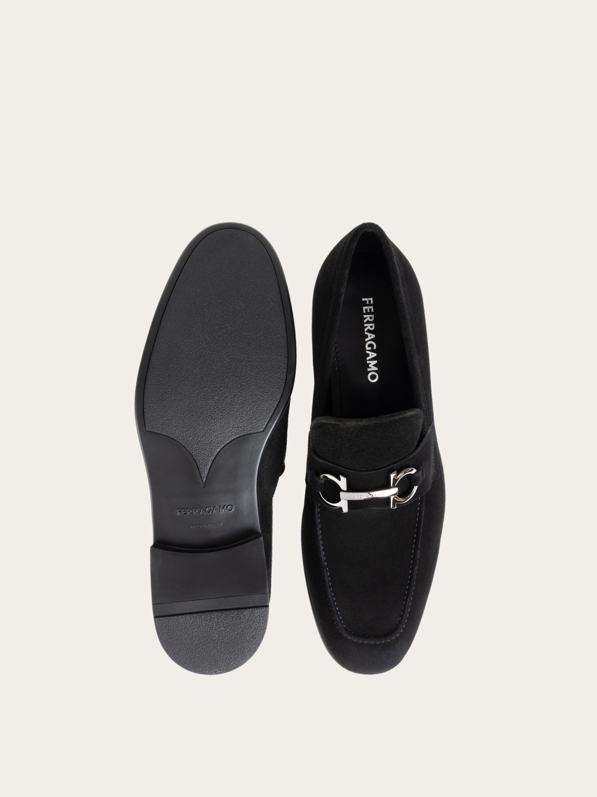 • Salvatore Ferragamo • Men’s Authentic Moccasin with Gancini ornament Black 8 Moccasin with Gancini ornament - Men | Ferragamo main image 3
