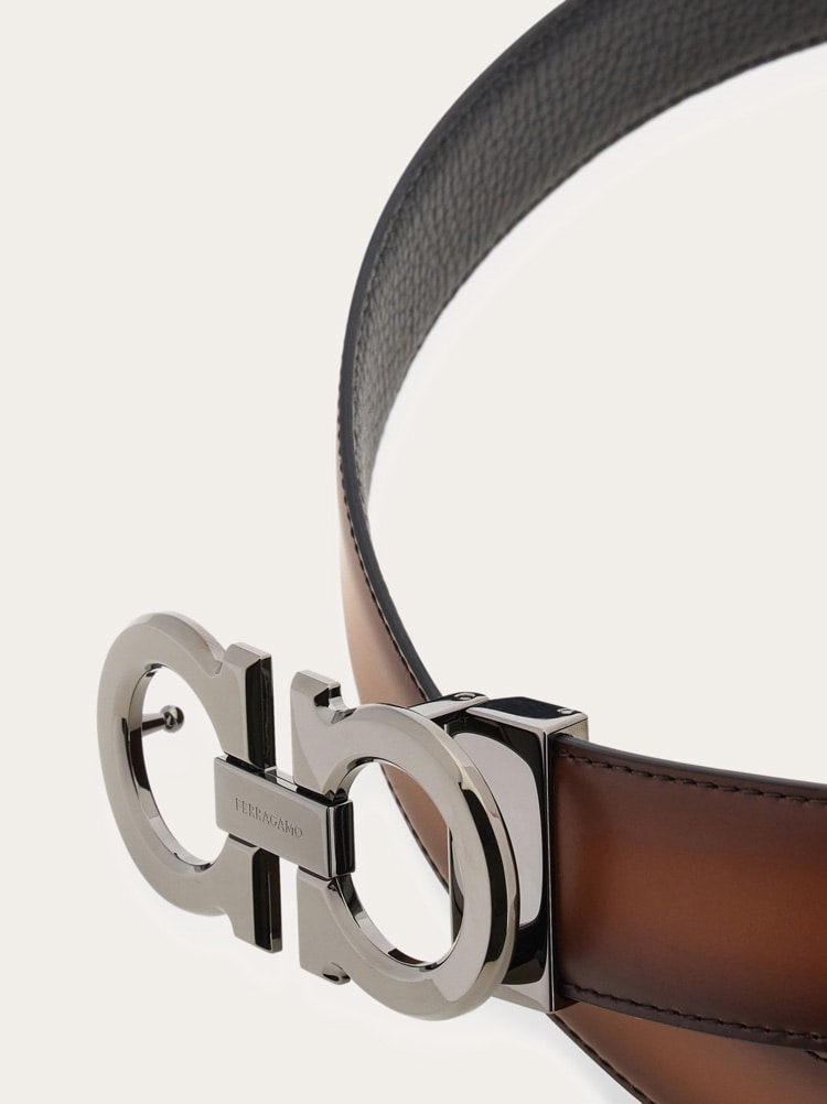 Reversible and adjustable belt with rectangular buckle Gallery image 5