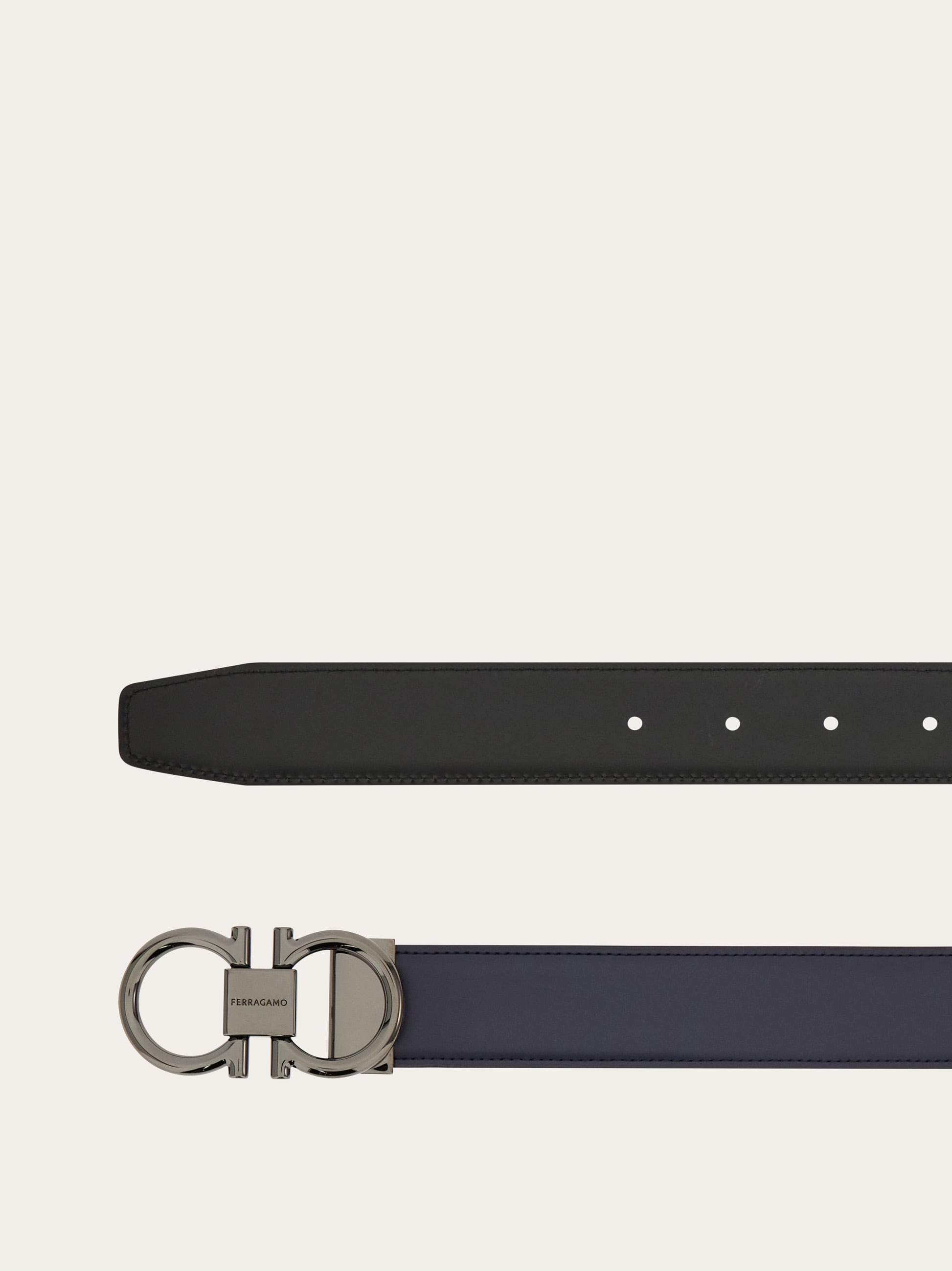 Reversible and adjustable Gancini belt - Men | Ferragamo
