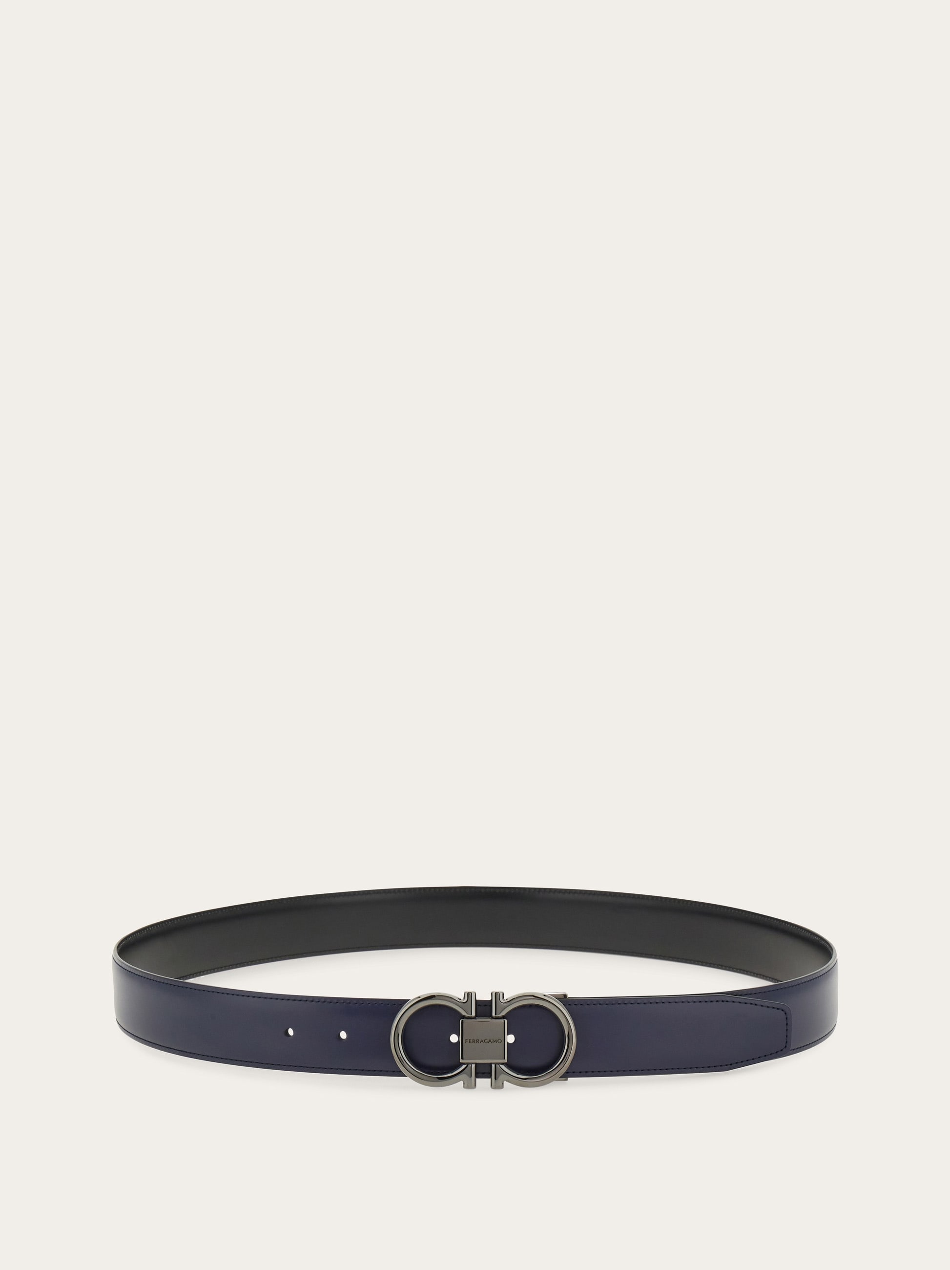Reversible and adjustable Gancini belt - Men | Ferragamo