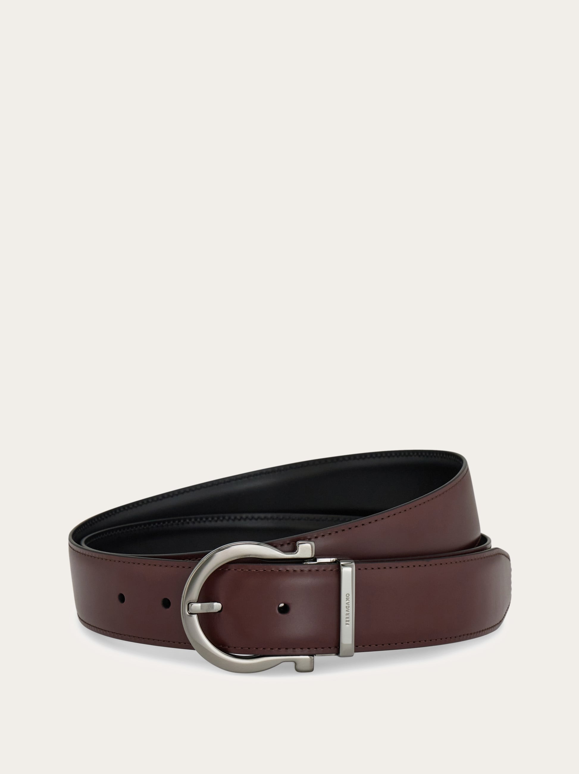 Reversible and adjustable Gancini belt - Men | Ferragamo