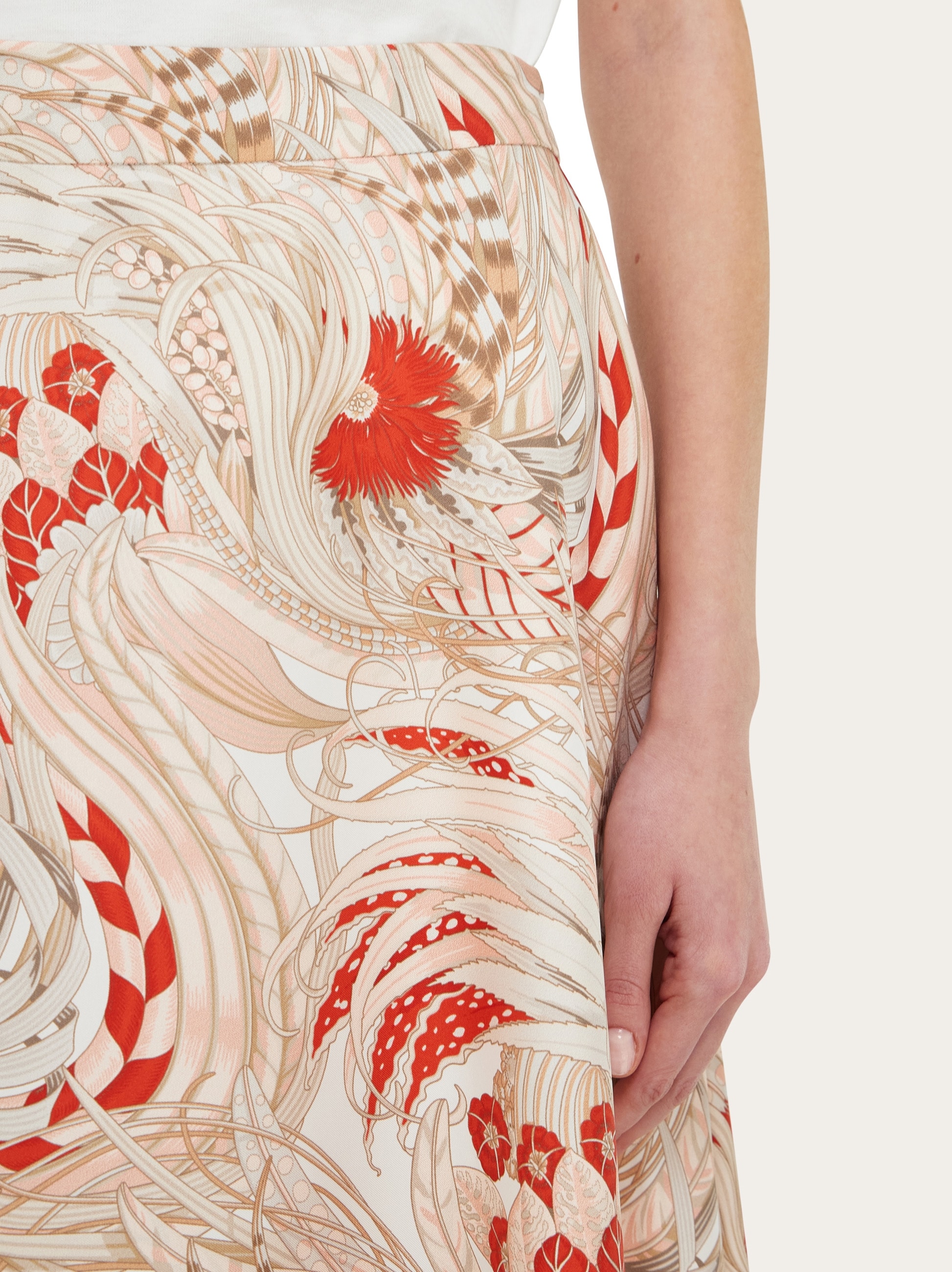 Rooster print long skirt - Women | Ferragamo