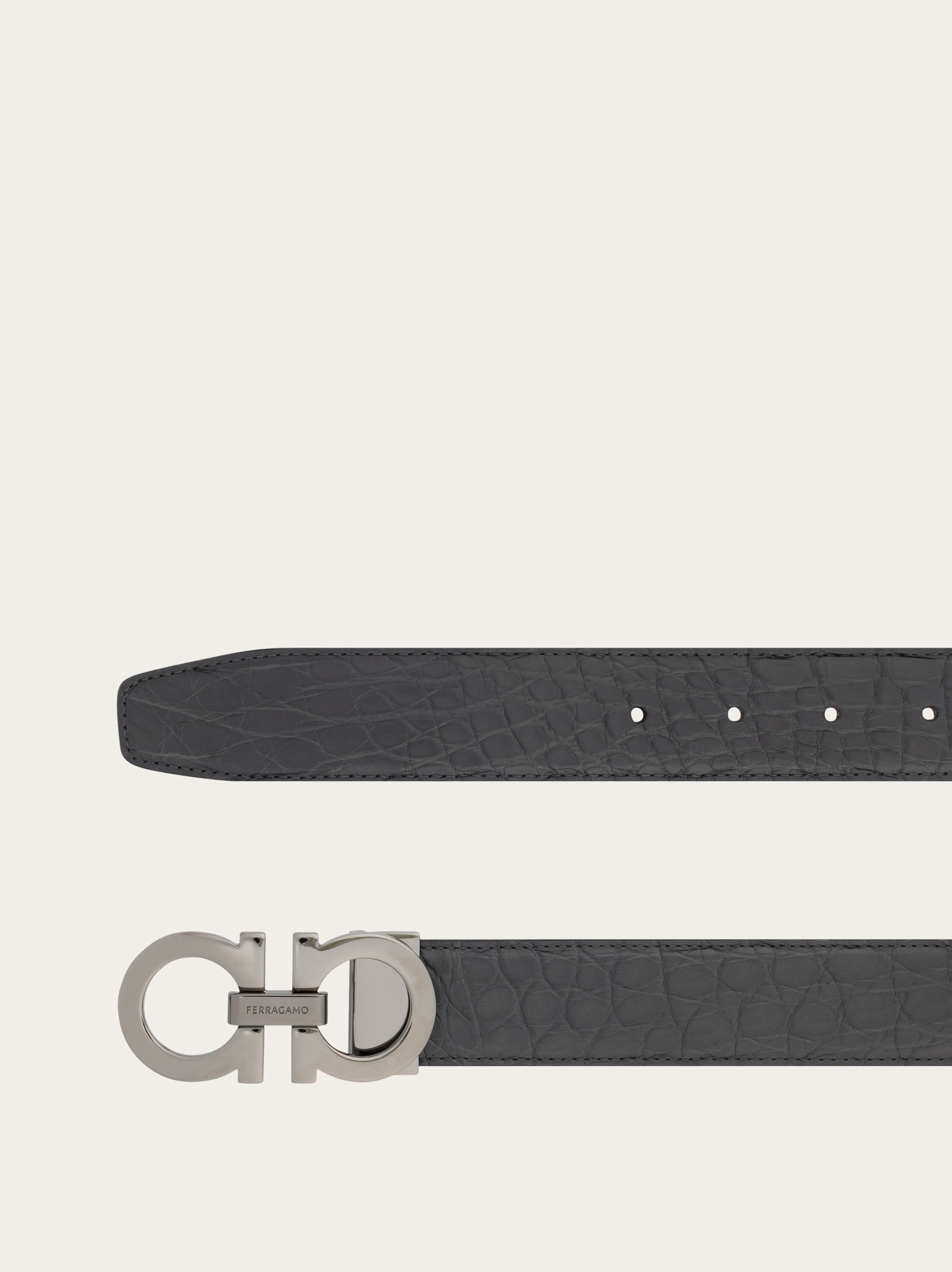 【専用】Salvatore Ferragamo Gancini Suede Adjustable Gancini belt - Men | Ferragamo