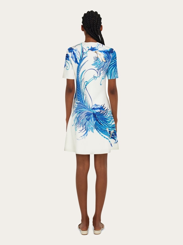 Dress with feather print Gallery image 3