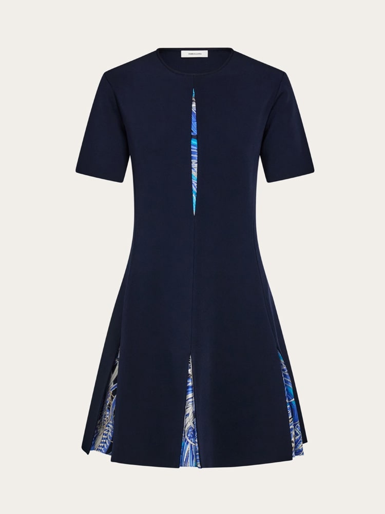 Knit dress with printed inserts Gallery image 1