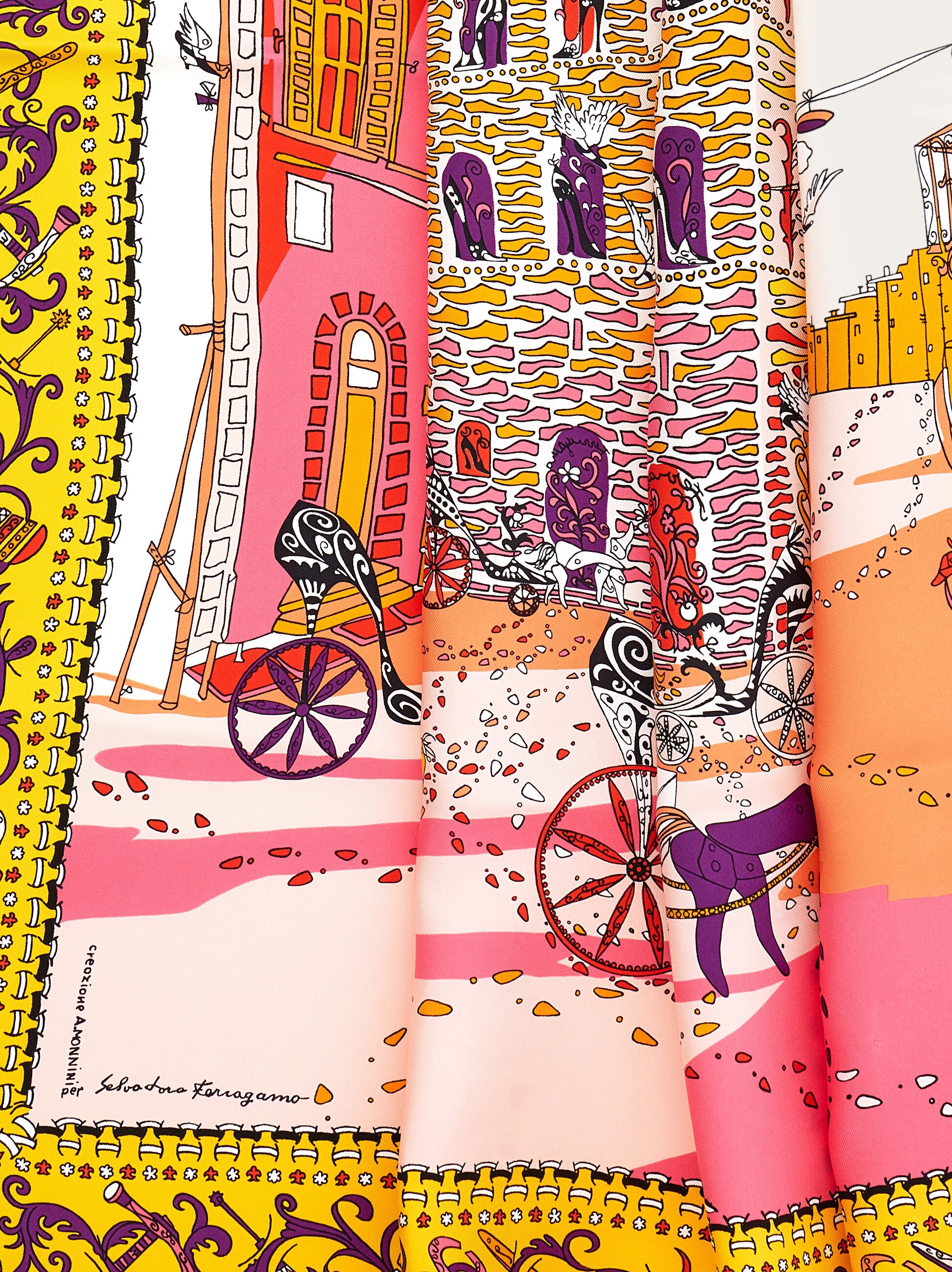 Palazzo Spini Feroni print silk scarf - Women | Ferragamo