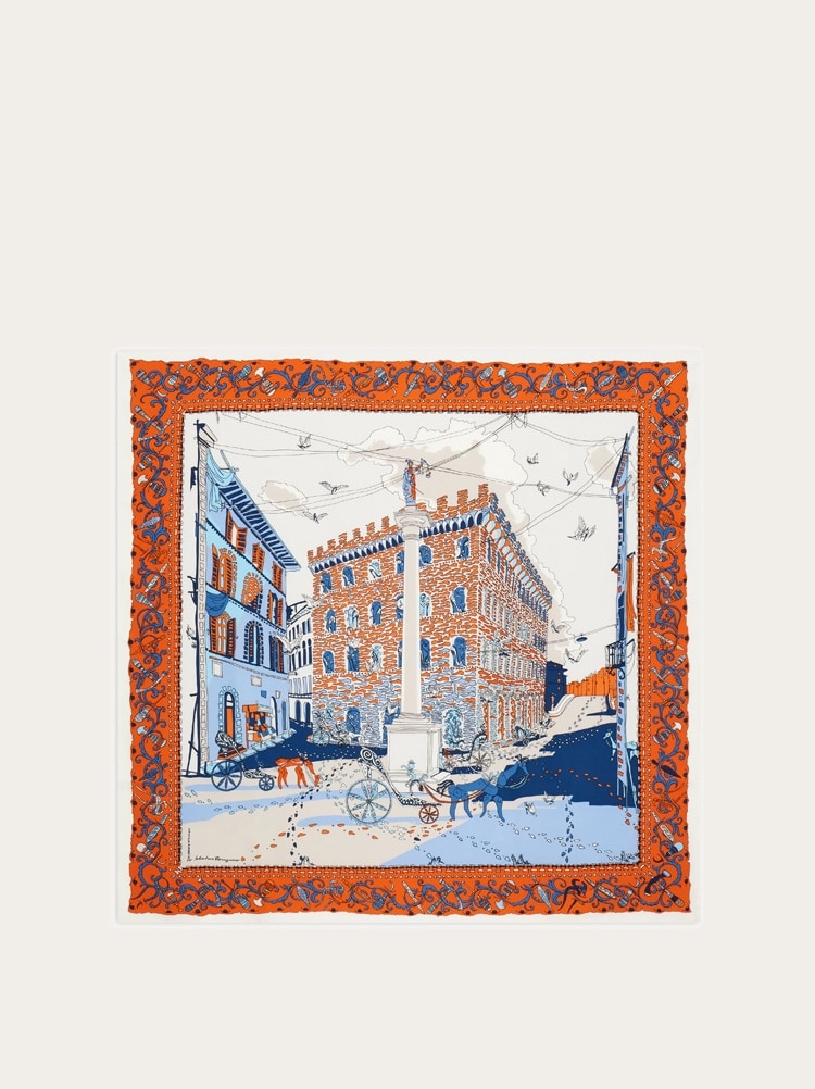 Foulard in seta stampa Palazzo Spini Feroni Gallery image 1