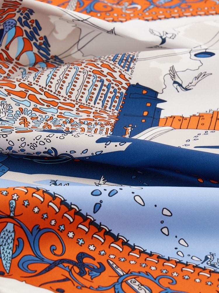 Foulard in seta stampa Palazzo Spini Feroni Gallery image 4