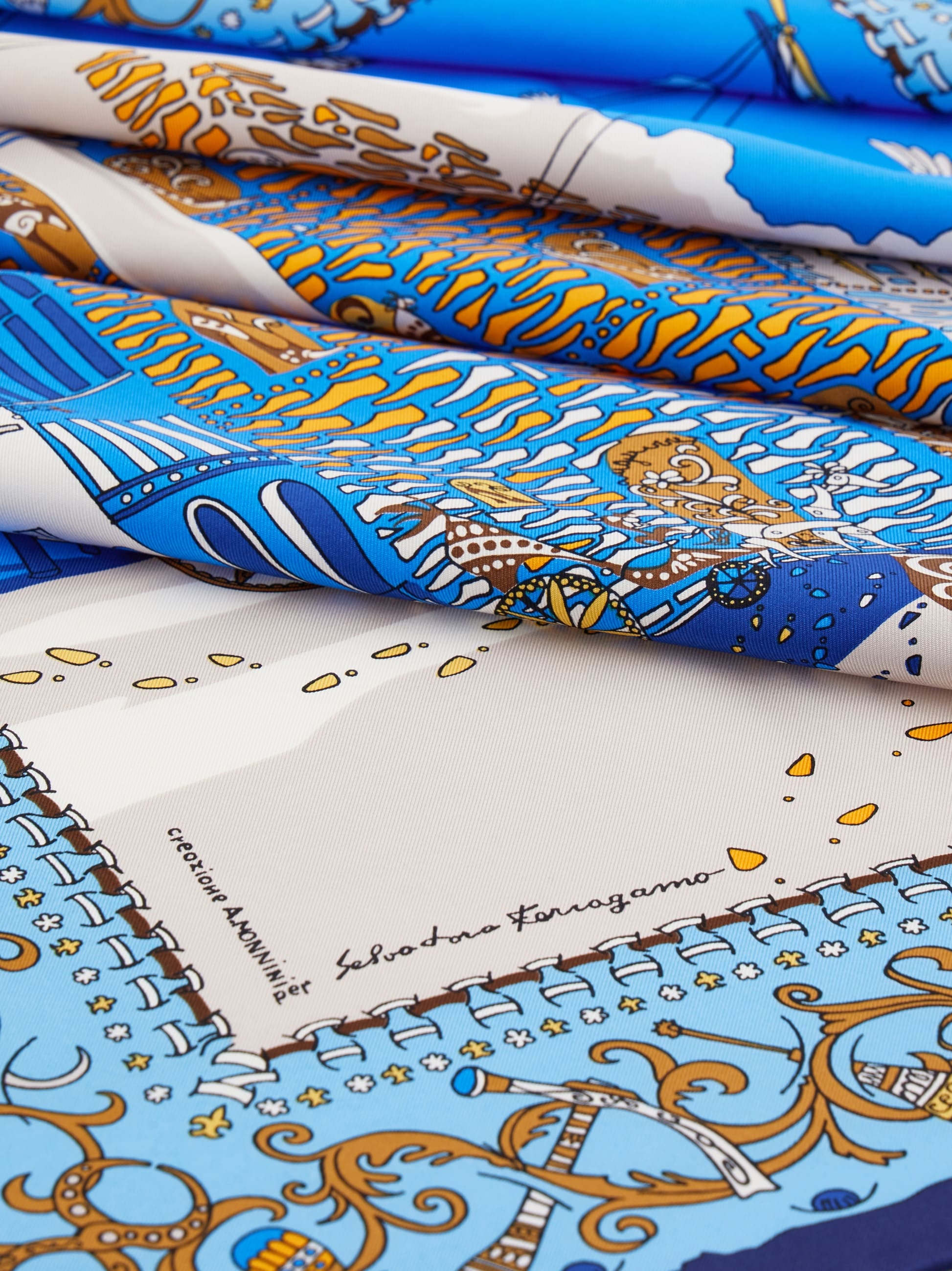 Palazzo Spini Feroni print silk scarf - Women | Ferragamo