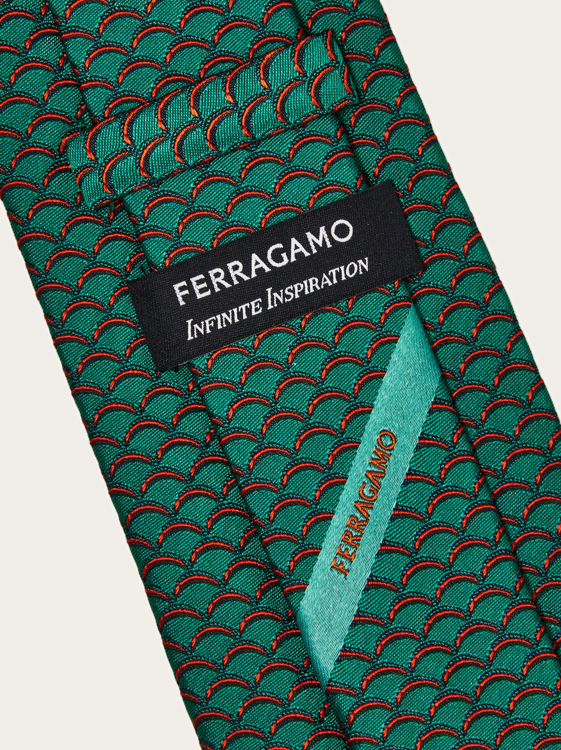 Archi print silk tie - Infinite Inspirations - Men | Ferragamo