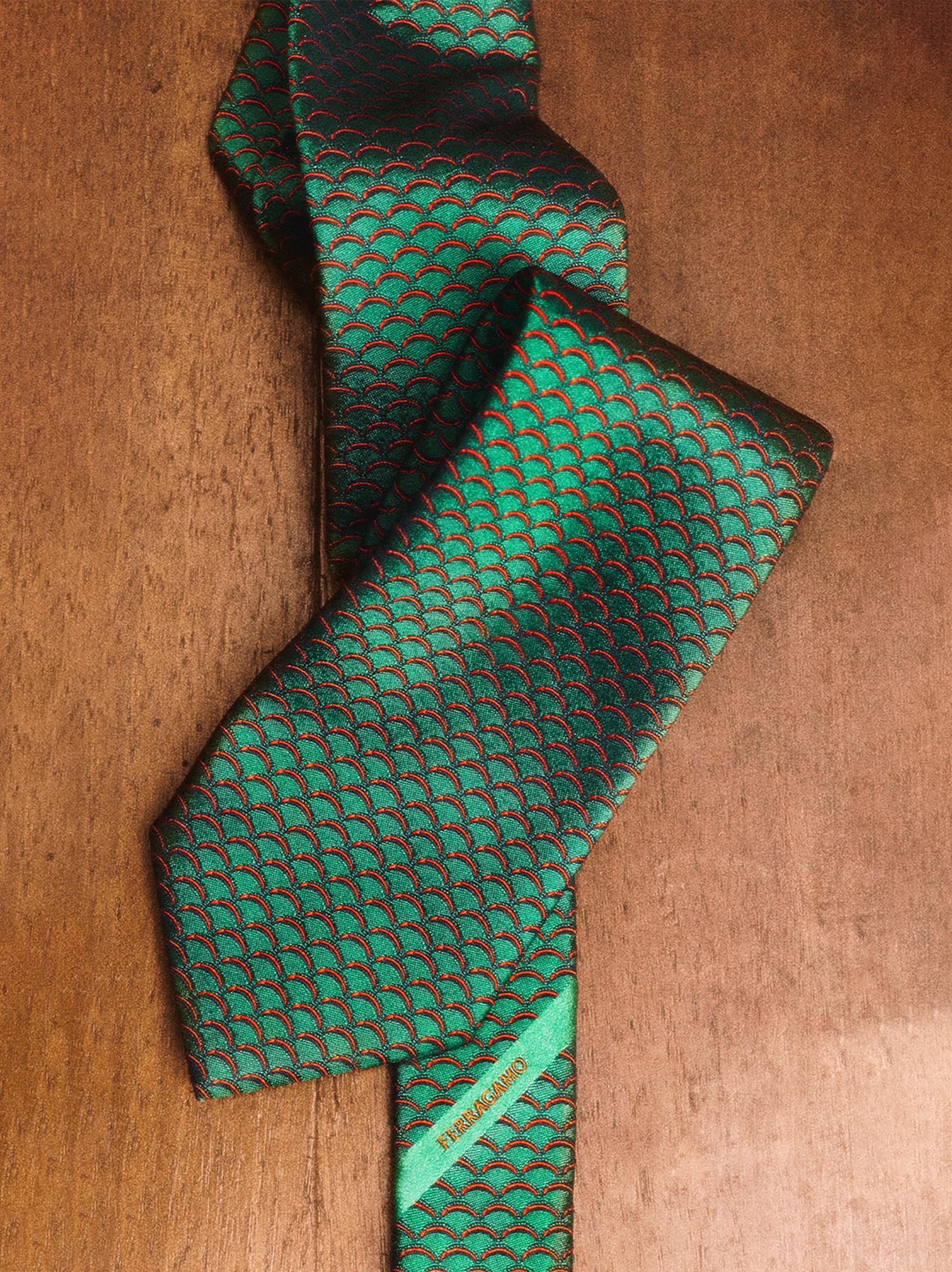 Archi print silk tie - Infinite Inspirations - Men | Ferragamo