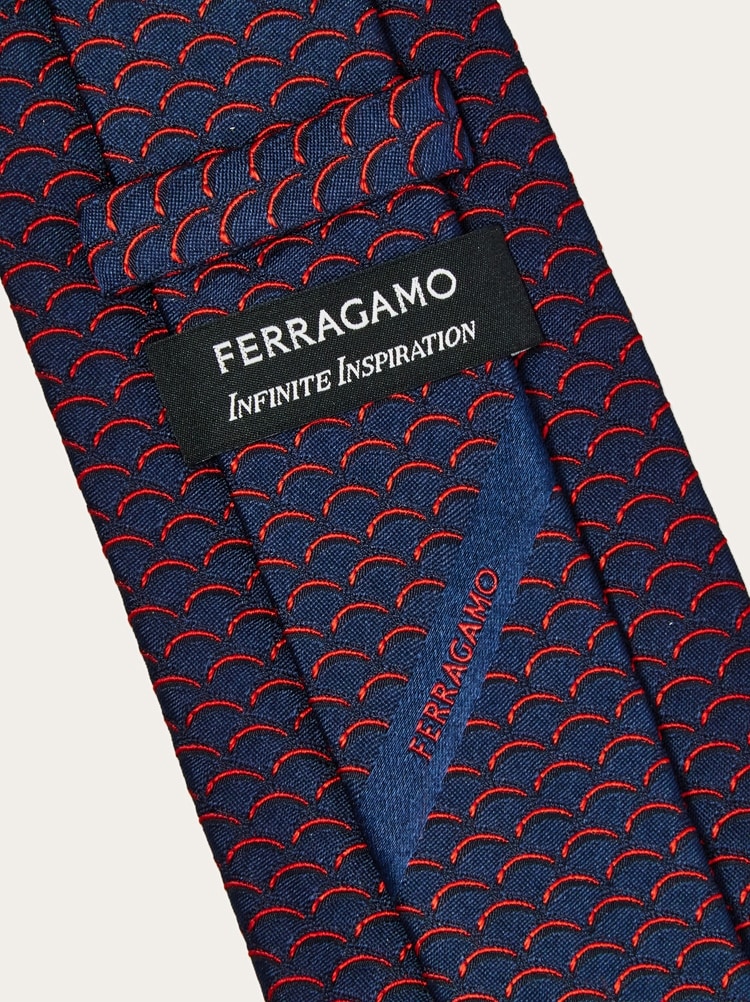 Corbata de seda estampado Archi Gallery image 1