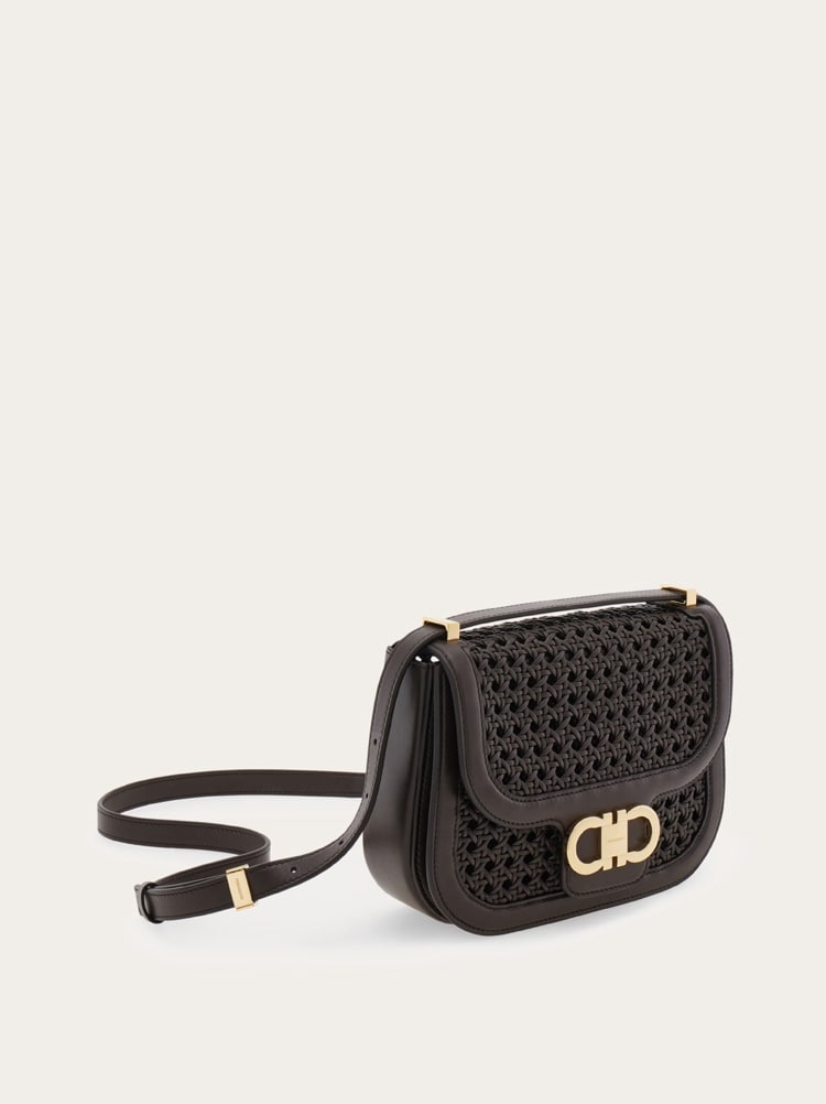 Borsa a tracolla North-South Double Gancini (XS) Gallery image 6