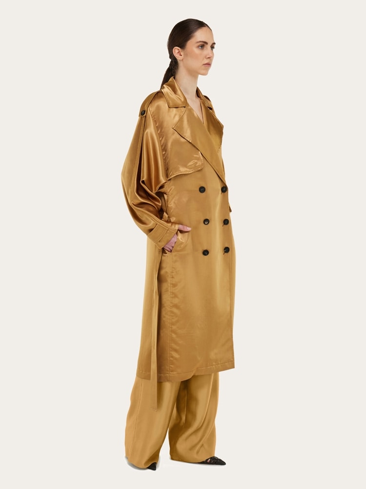 Satin trench Gallery image 6