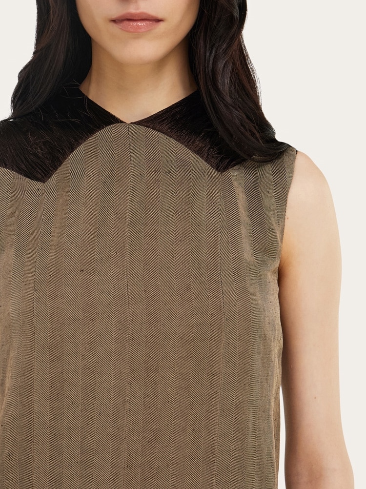 Long dress with fringe detail Gallery image 5