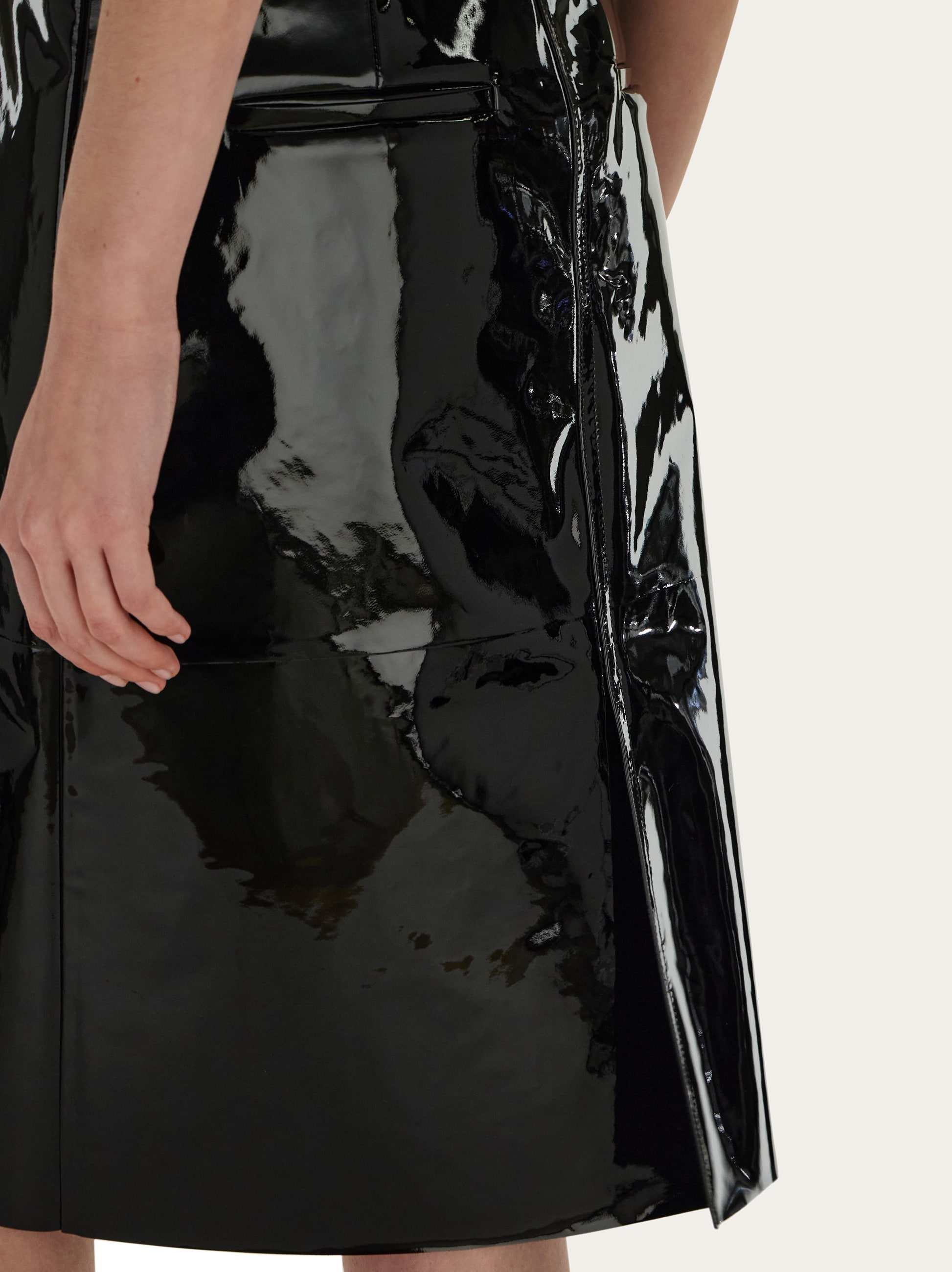 Patent leather pencil skirt - Women | Ferragamo