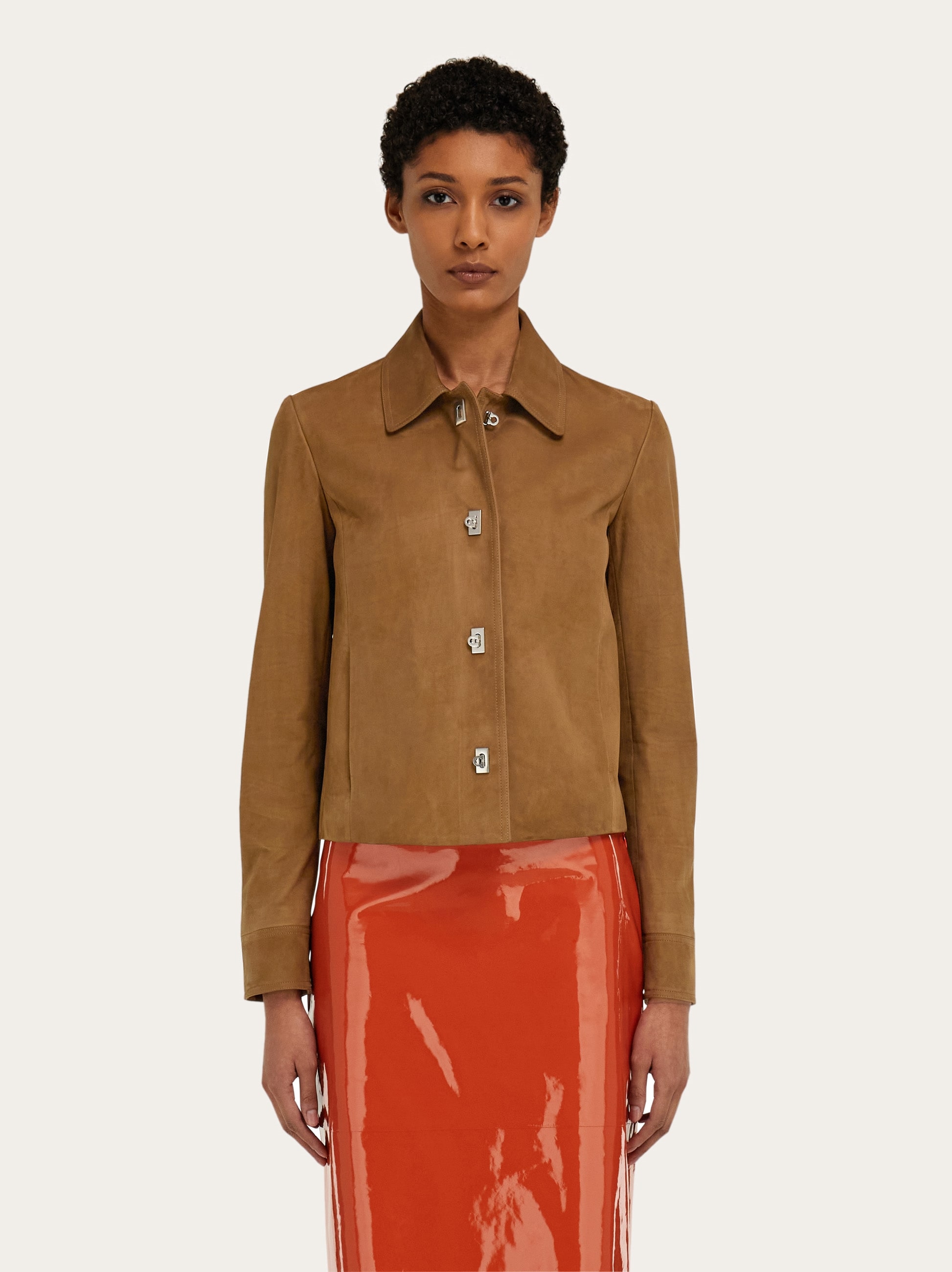 archive 00〜10s フェラガモ　ダブルジップショートレザージャケット レザージャケット - ウィメンズ | Ferragamo