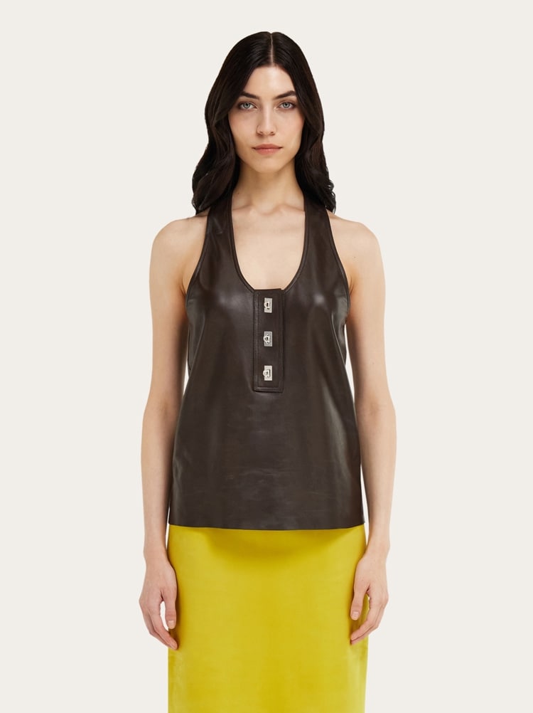 Nappa racer back vest Gallery image 2