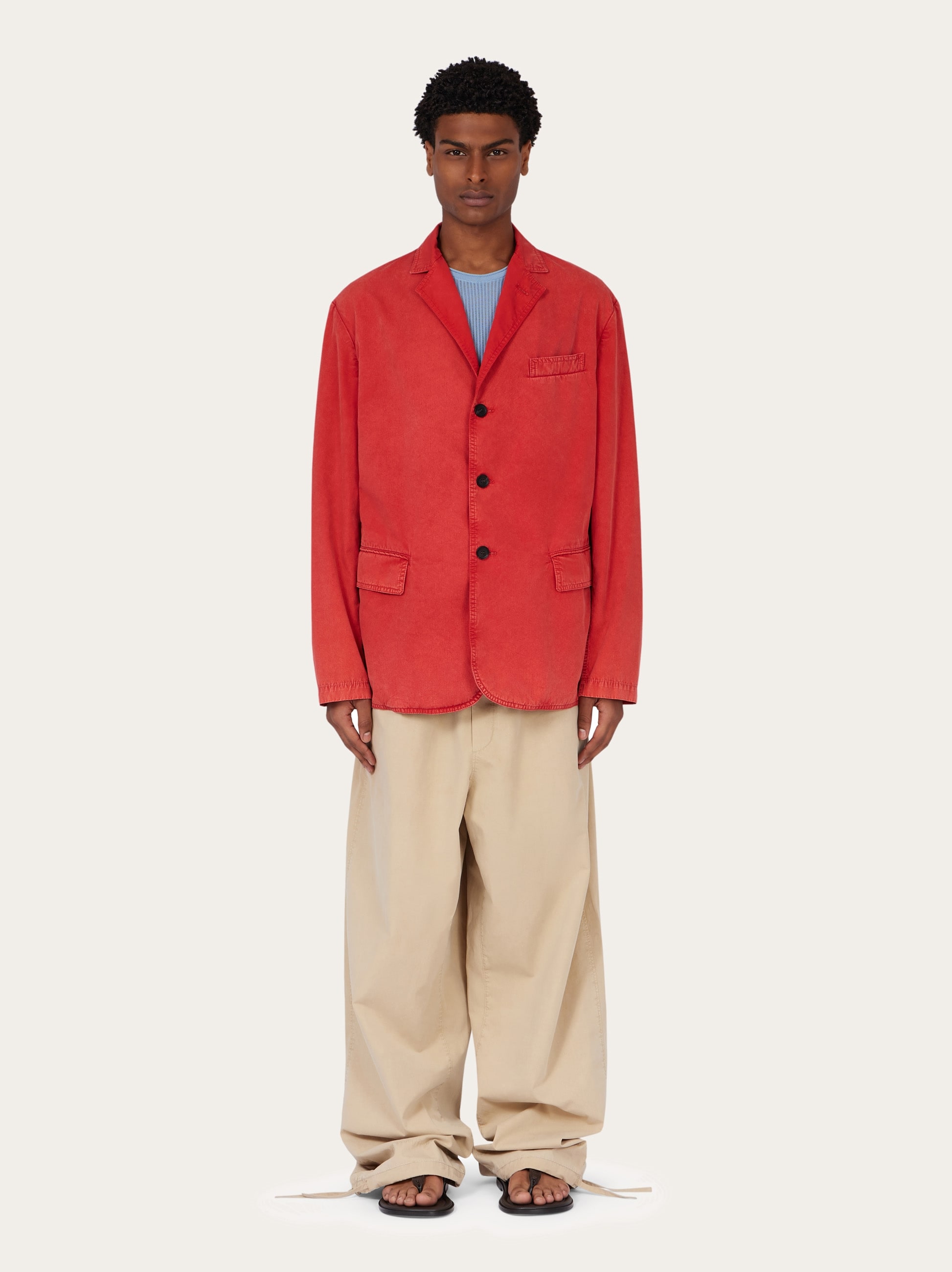 Salvatore Ferragamo バーガンディ テーラードジャケット 40 Single breasted jacket - Men | Ferragamo
