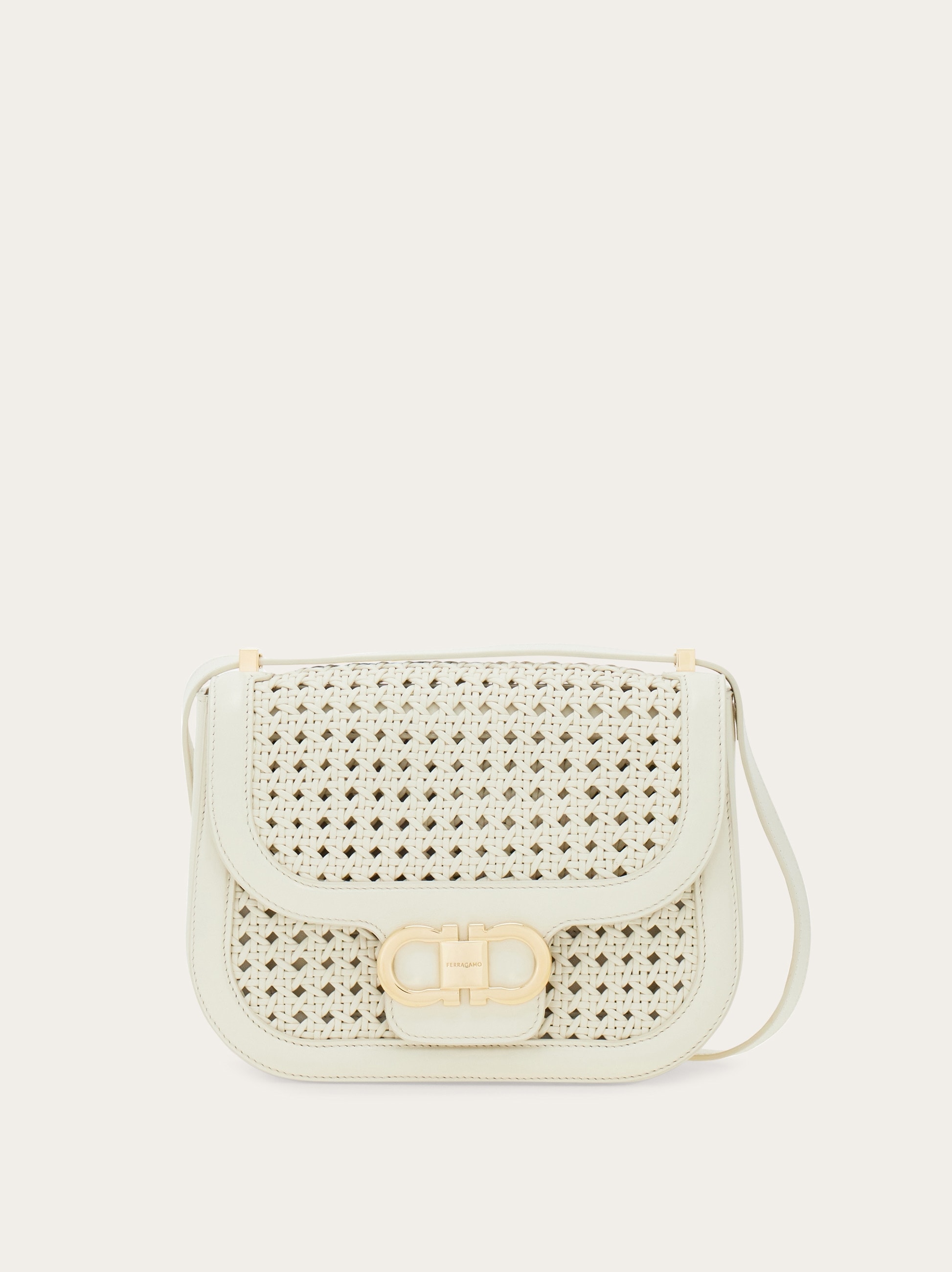 Double Gancini North-South crossbody bag - Women | Ferragamo