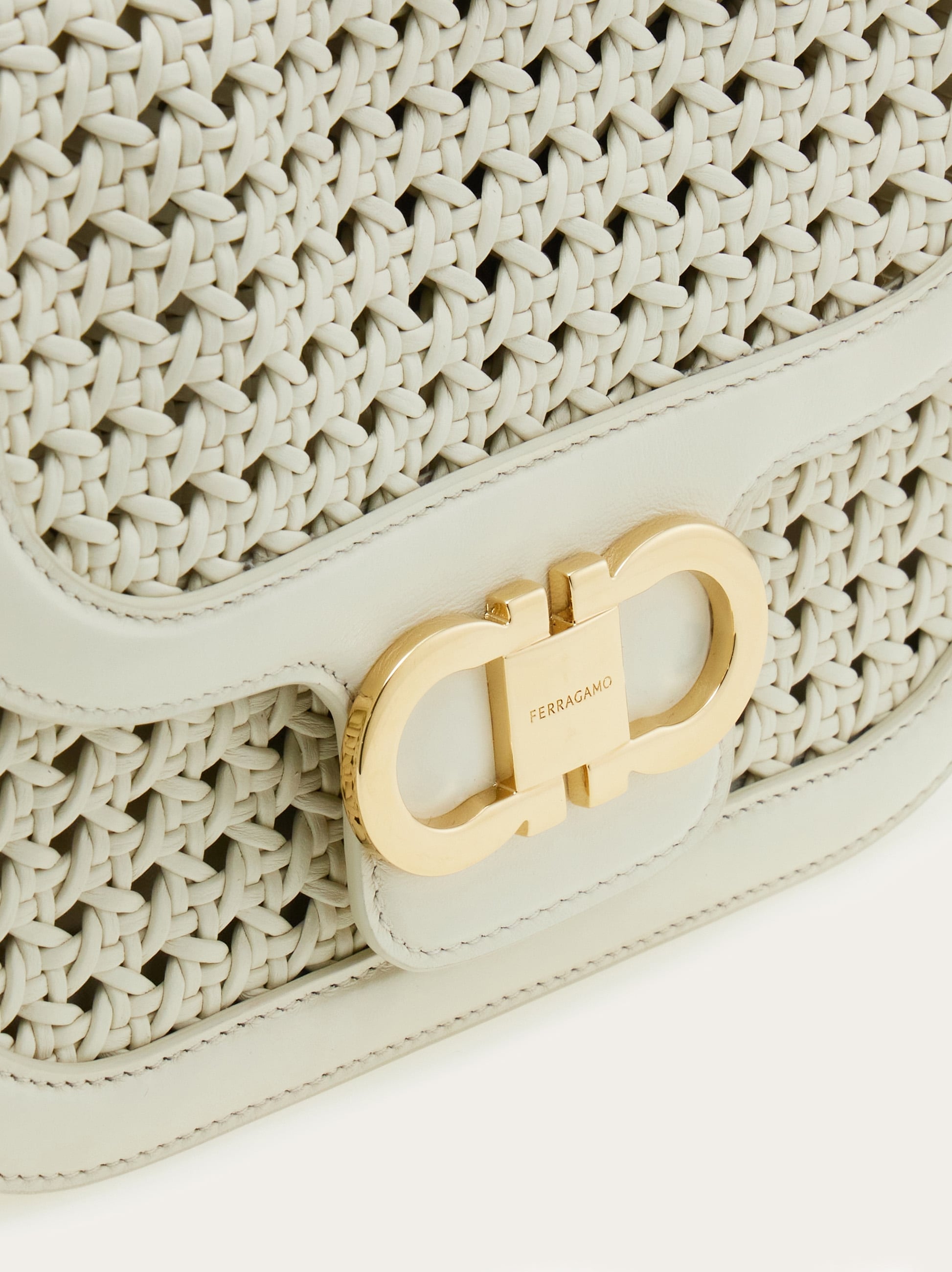 Double Gancini North-South crossbody bag - Women | Ferragamo