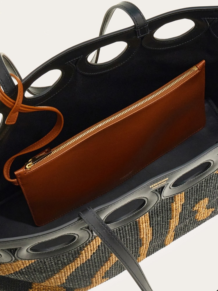 Gancini outline tote bag (L) Gallery image 5