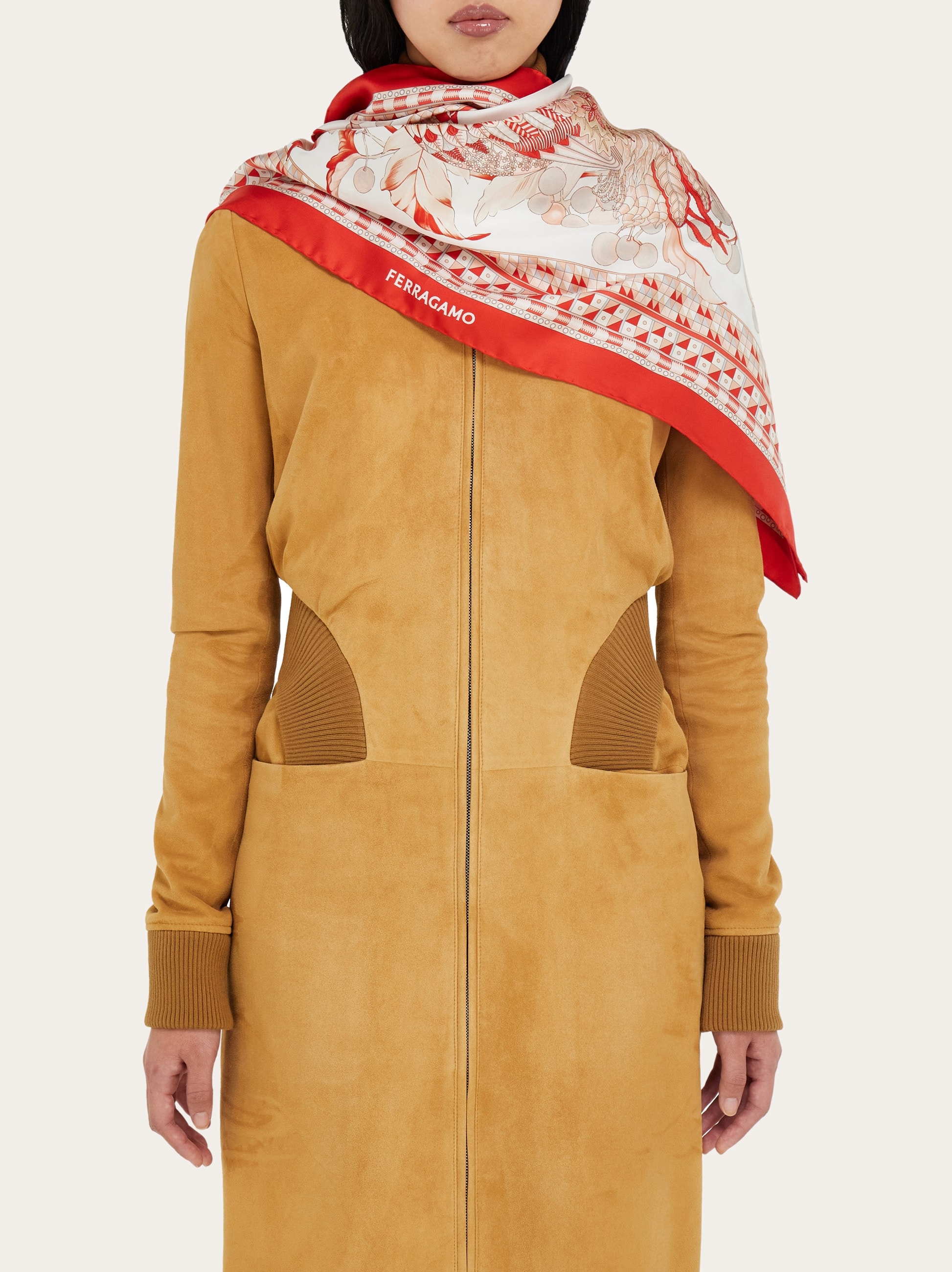 Animals print silk scarf - Women | Ferragamo
