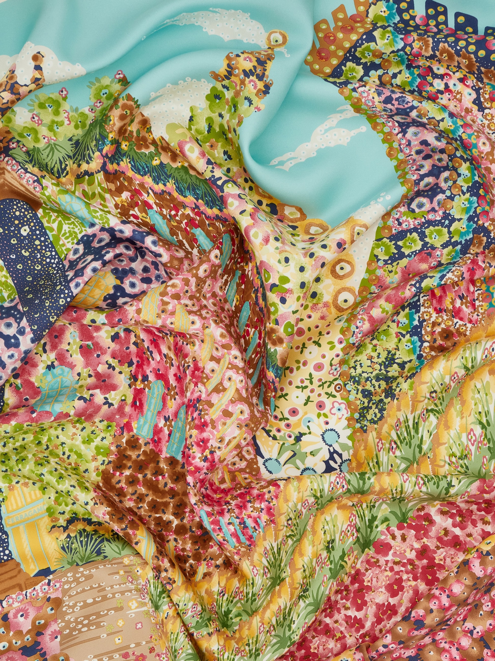 Palazzo Spini Feroni print silk scarf - Women | Ferragamo