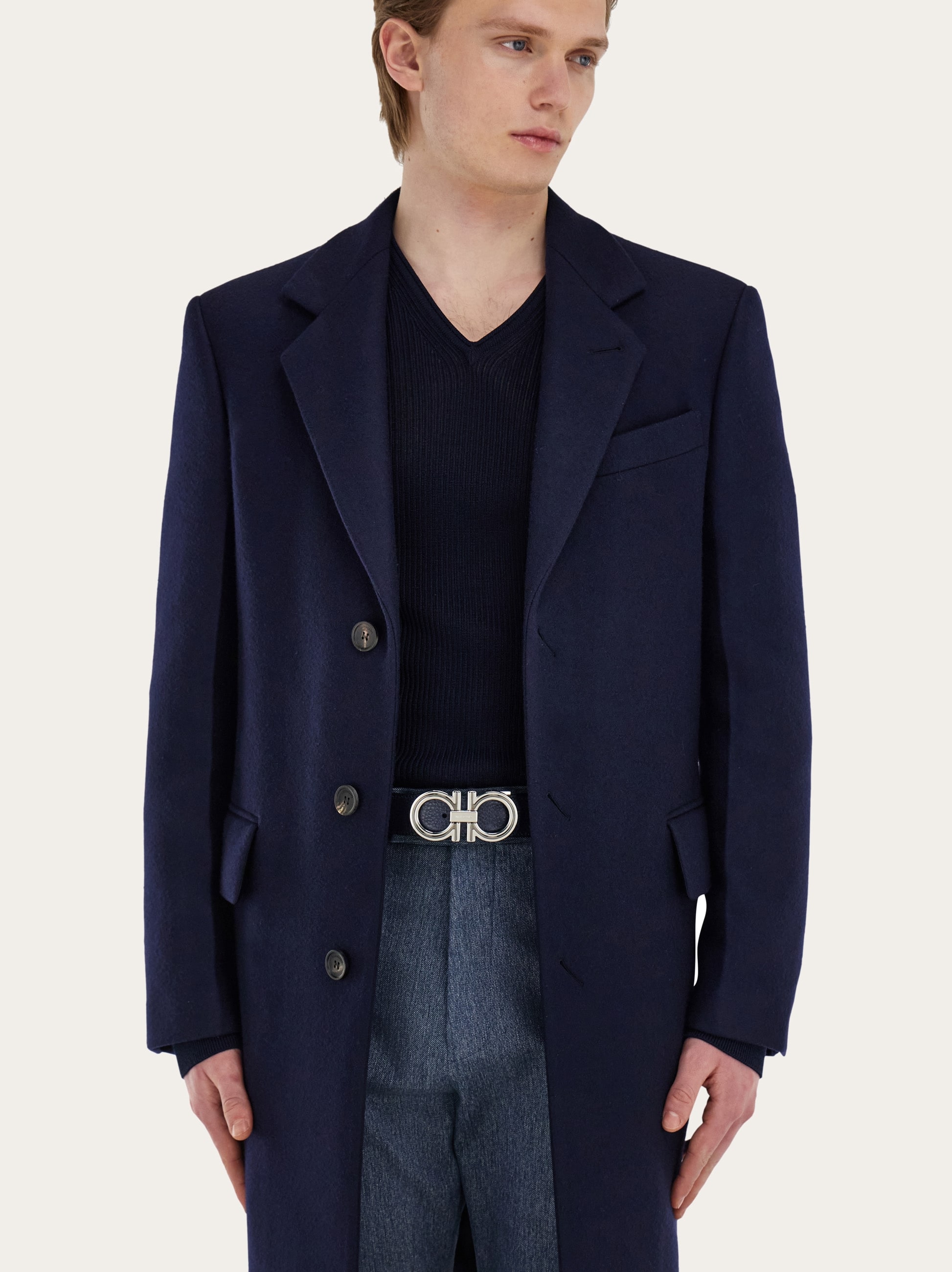 Reversible and adjustable Gancini belt - Men | Ferragamo