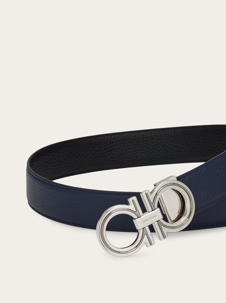 Reversible and adjustable Gancini belt Gallery image 5